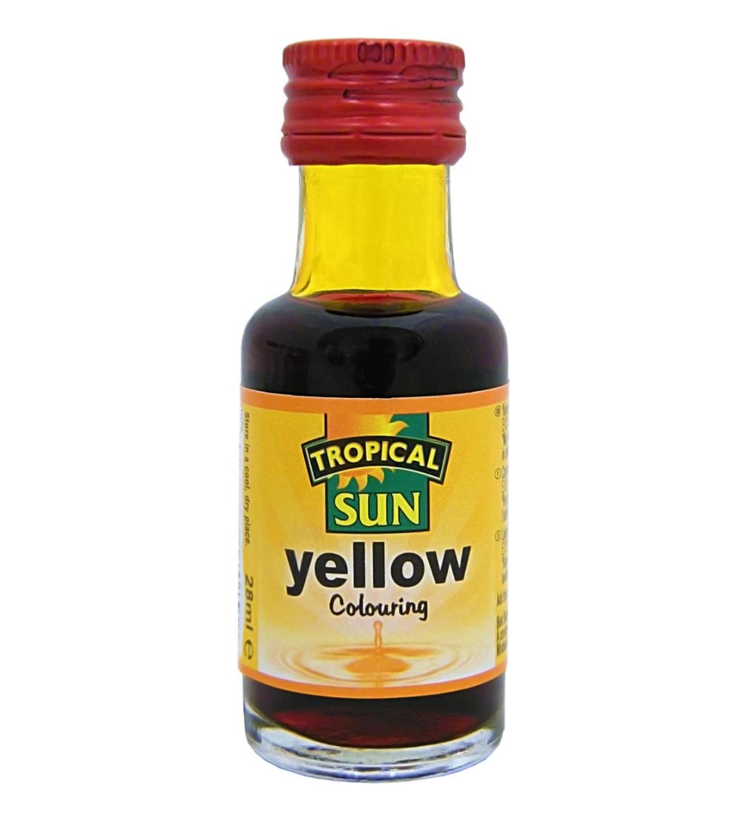 2 x Tropical Sun Food Colour Yellow 12 x 28ml