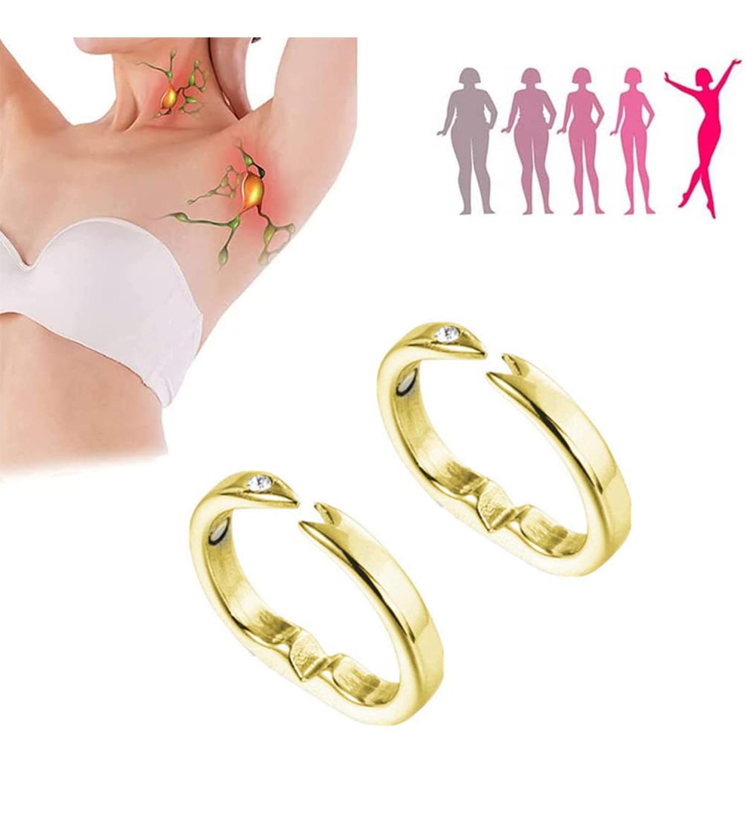 Buy Ausfa Anti-Snoring Ring - 2PC Acupressure Ring for Men & Women | Lymph Drainage & Weight Loss | Golden Snoring Relief - Buy Online on GoSupps.com