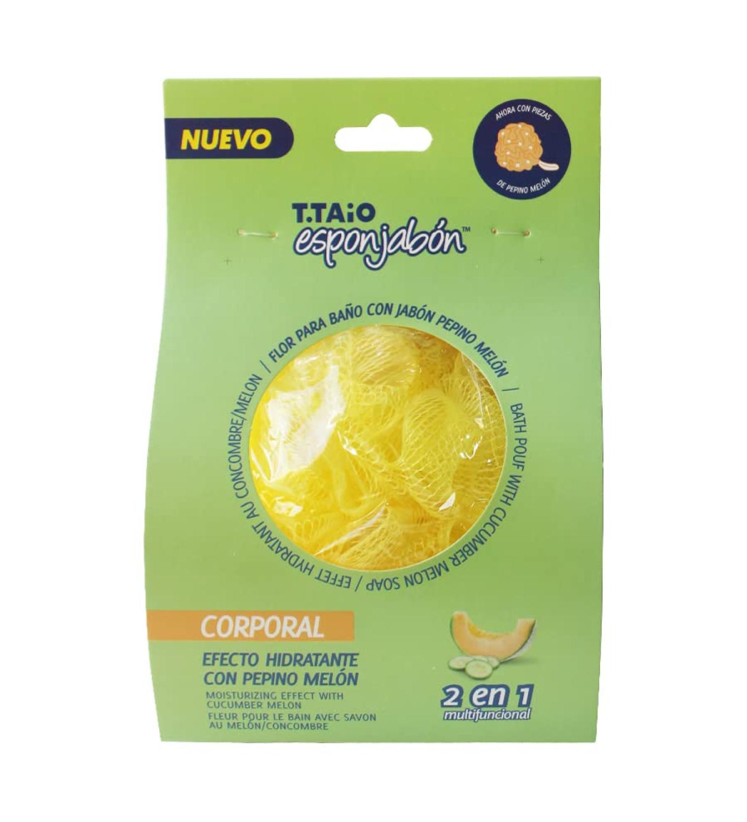 Bath Sponge with Integrated Soap (Pepino Melon)