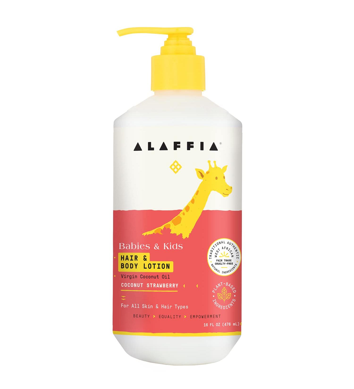 Alaffia Kids Coconut Strawberry Hair & Body Lotion 16 oz | Natural Moisturizer - Buy Online on GoSupps.com