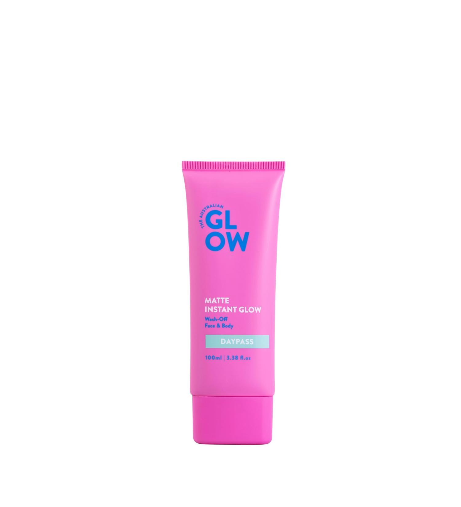 Australian Glow Matte Instant Glow Daypass| 24-hour tan wash-off face and body cruelty-free vegan organic ingredients - 3.38 fl.oz. Pink - Buy Online on GoSupps.com