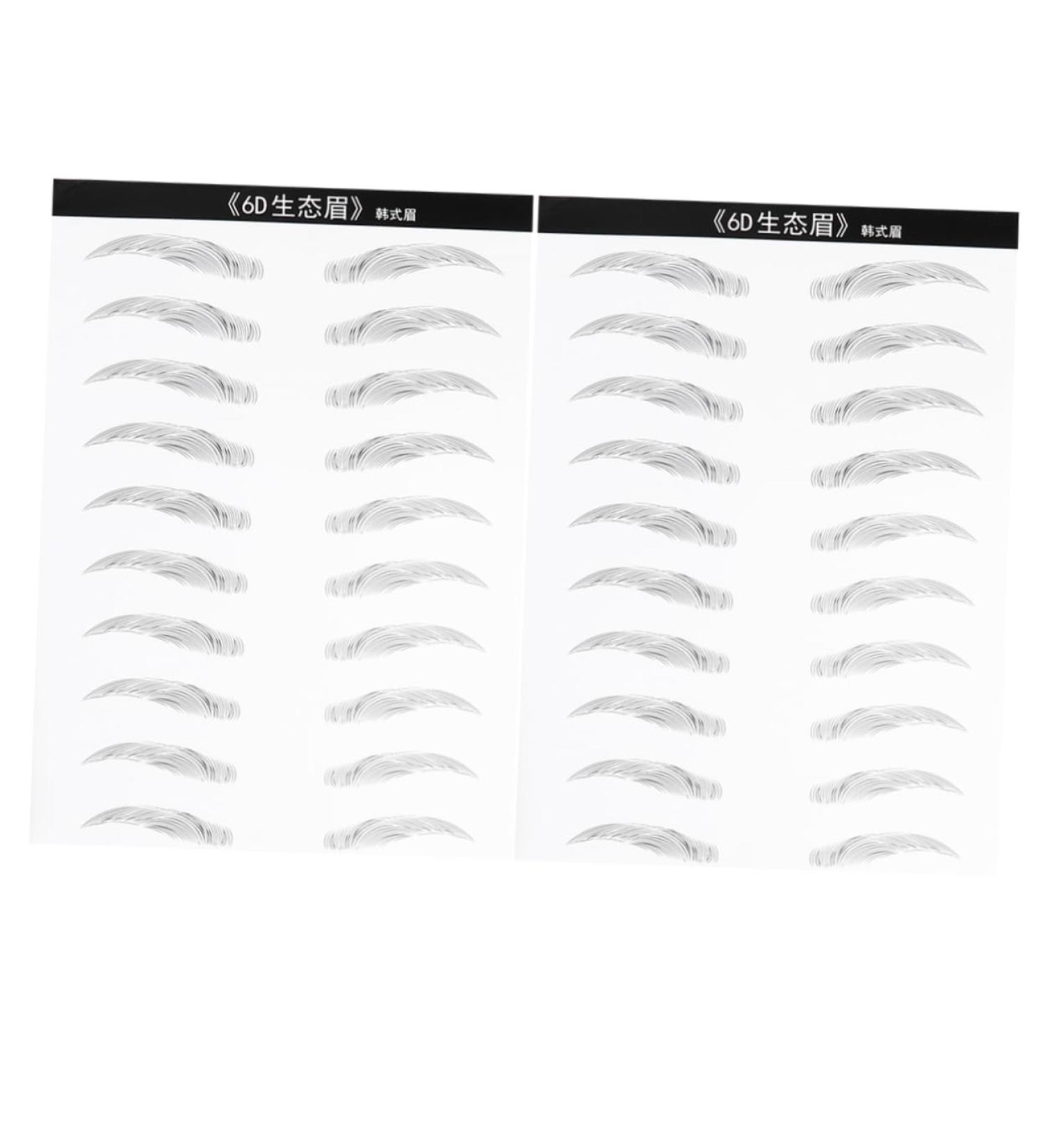 Baluue 2 Pairs Artificial Eyebrow Patch Dual-ended Eyebrow Pencil Simulation Eyebrow Clear Brow Gel Tear - Buy Online on GoSupps.com