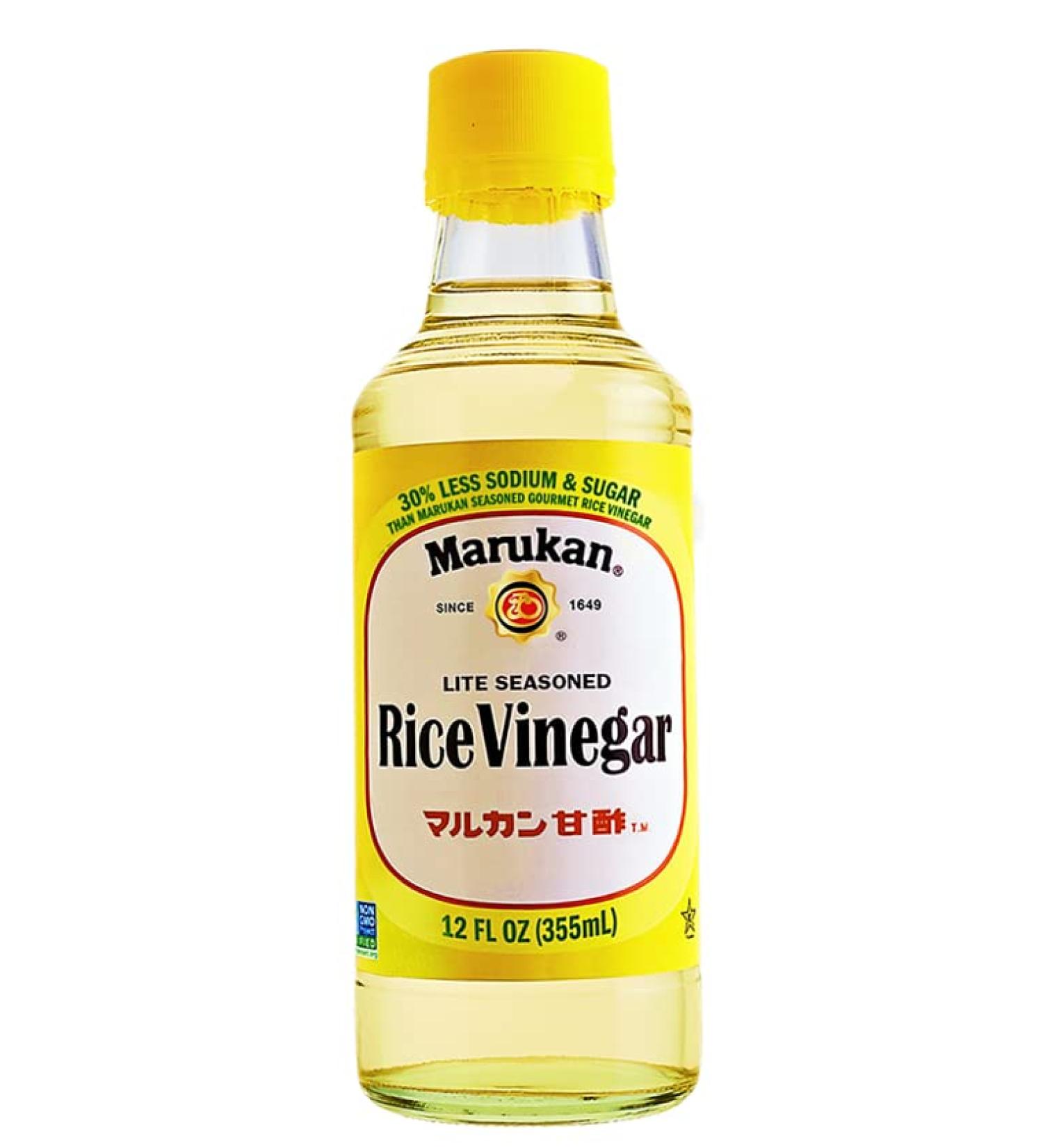 Marukan Lite Seasoned Rice Vinegar Dressing - 12oz Glass Bottle - Pack of 1 - Buy Online on GoSupps.com