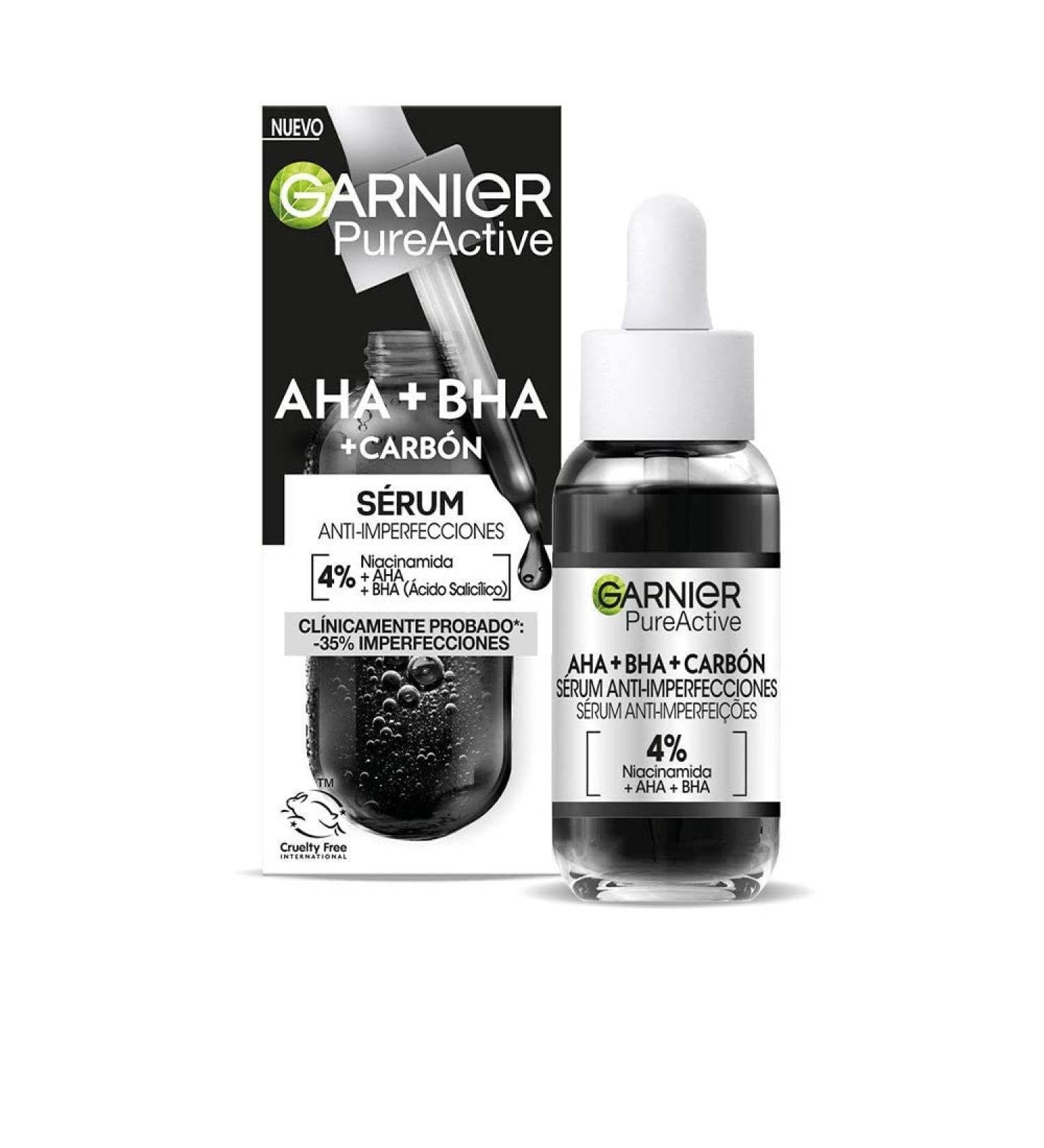 Garnier PURE ACTIVE AHA + BHA + CHARCOAL serum against imperfection 30 ml