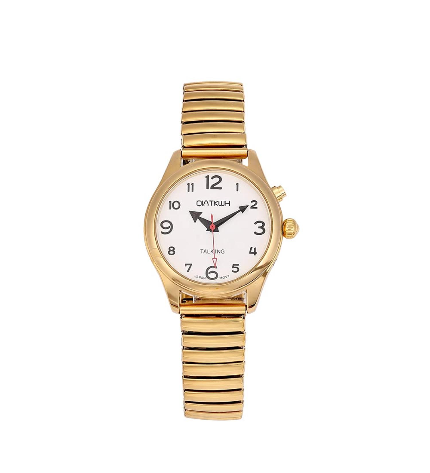 QIATKWH German Speaking Ladies Watch - Gold Shell & Adjustable Stainless Steel Strap - Buy Online on GoSupps.com