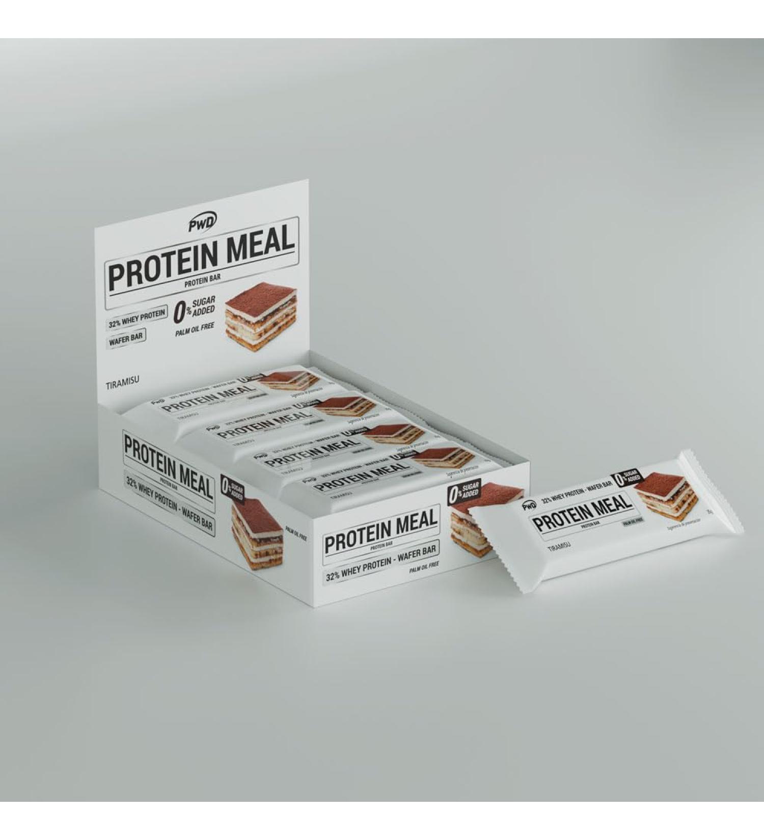 PWDNUTRITION PROTEIN MEAL barritas tiramisu 12uds. snack pr t consommer entre les repas parfait lorsque l on a besoin d nergie rapidement coffret de 12 pi ces et convient ceux qui privil gien - Buy Online on GoSupps.com