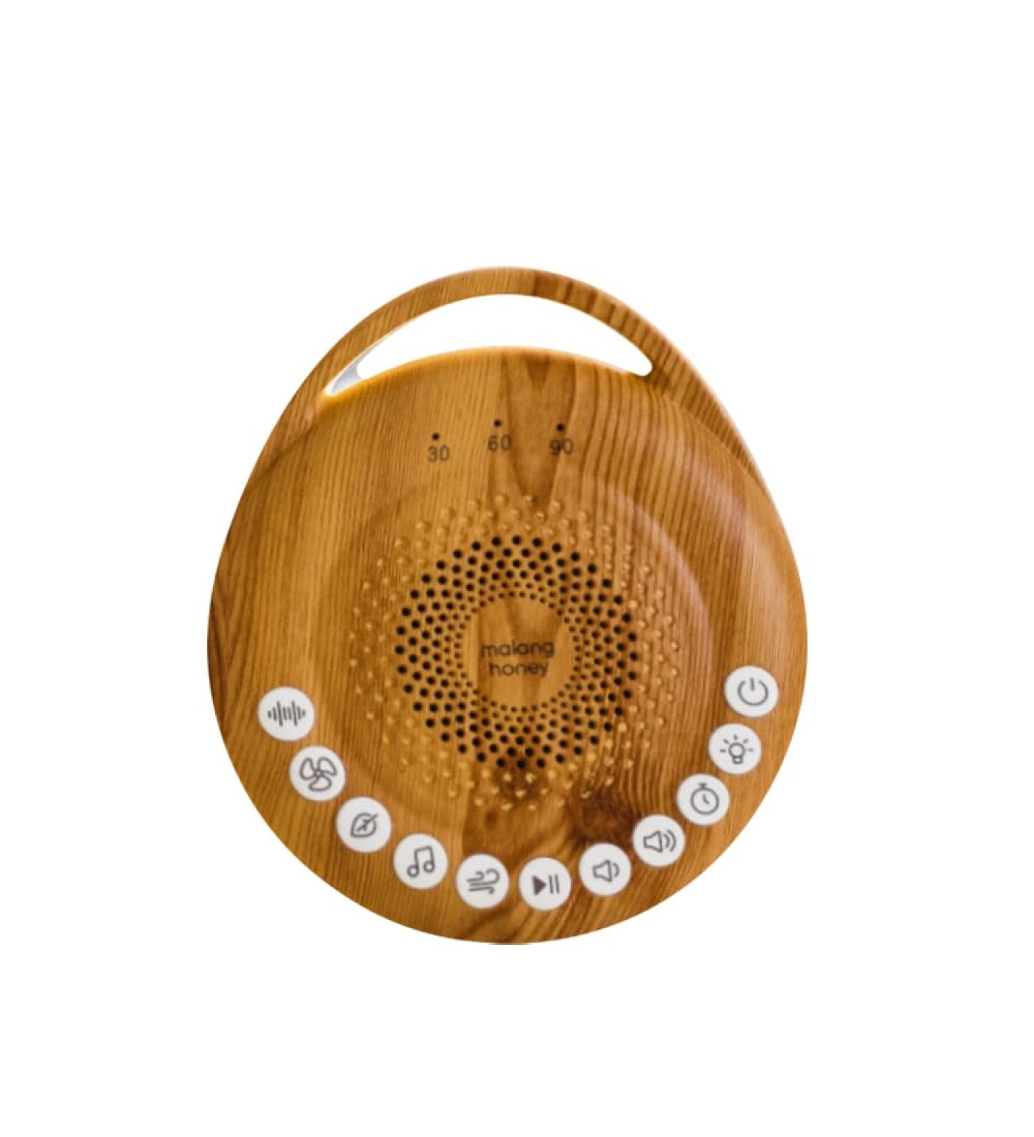 Malang Honey Newborn Baby White Noise Machine - 31 Sounds & Night Light for Better Sleep Training - 155g in Natural Wood - Shop Internationally - Buy Online on GoSupps.com