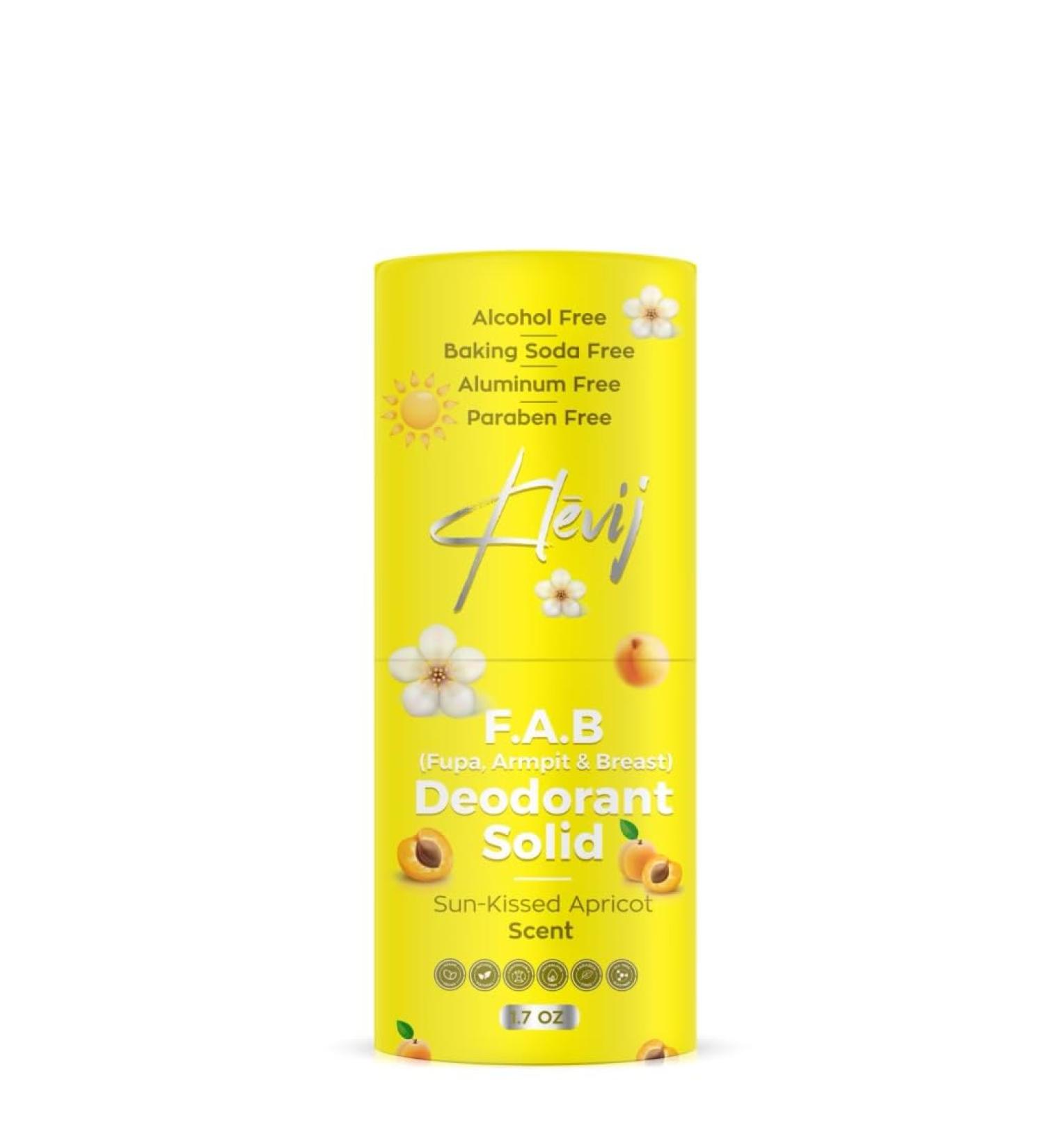All Natural F.A.B. Deodorant - Sunkissed Apricot | Organic Aluminum-Free Deodorant for FUPA Armpit & Breast Areas - 1.7 oz - Buy Online on GoSupps.com