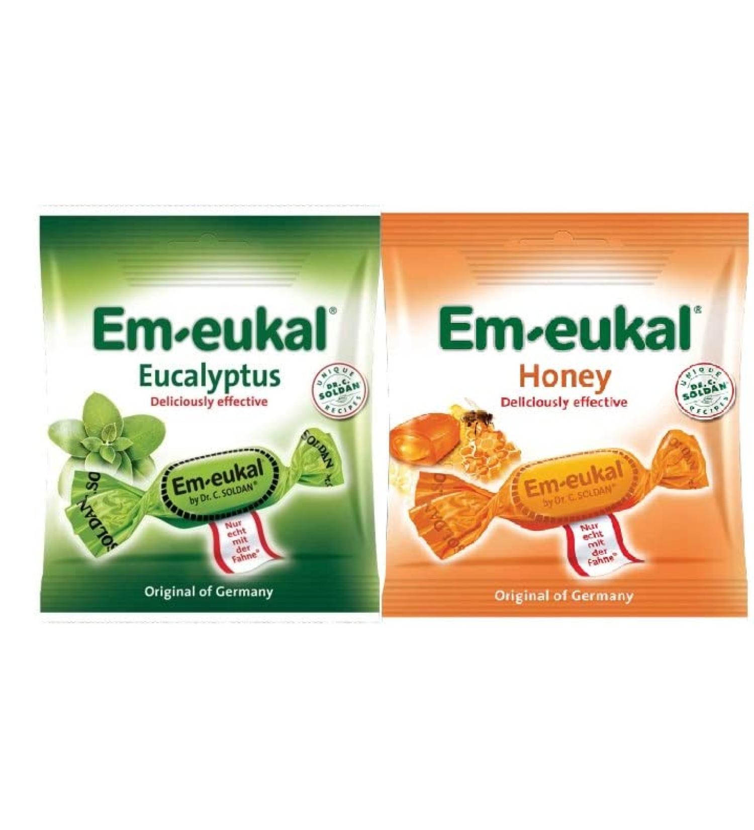 Dr. C. Soldan Em Eukal Throat Lozenges - Honey and Eucalyptus 50 g Each - Buy Online on GoSupps.com