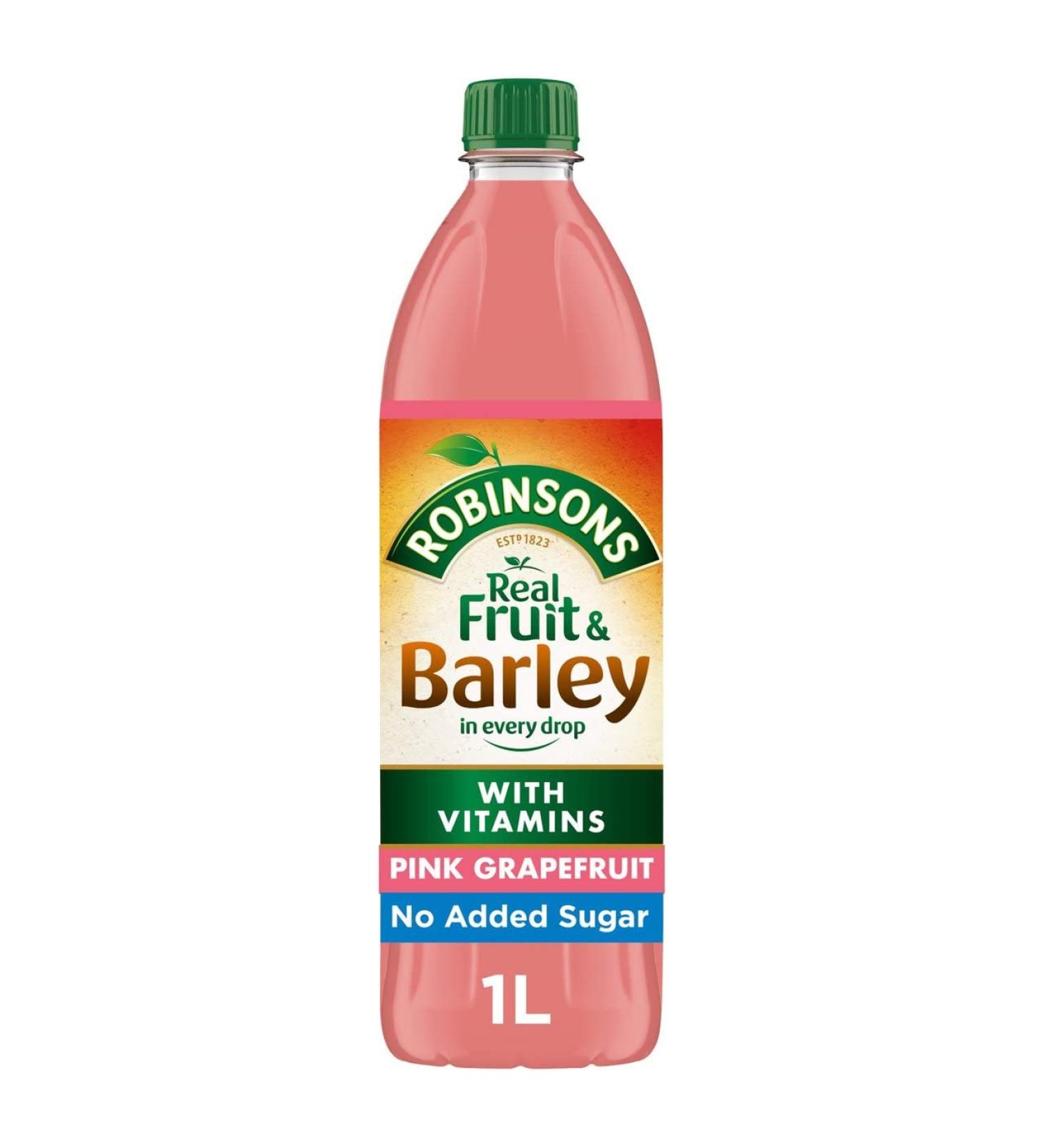 Robinsons Pink Grapefruit Fruit & Barley No Added Sugar 1L
