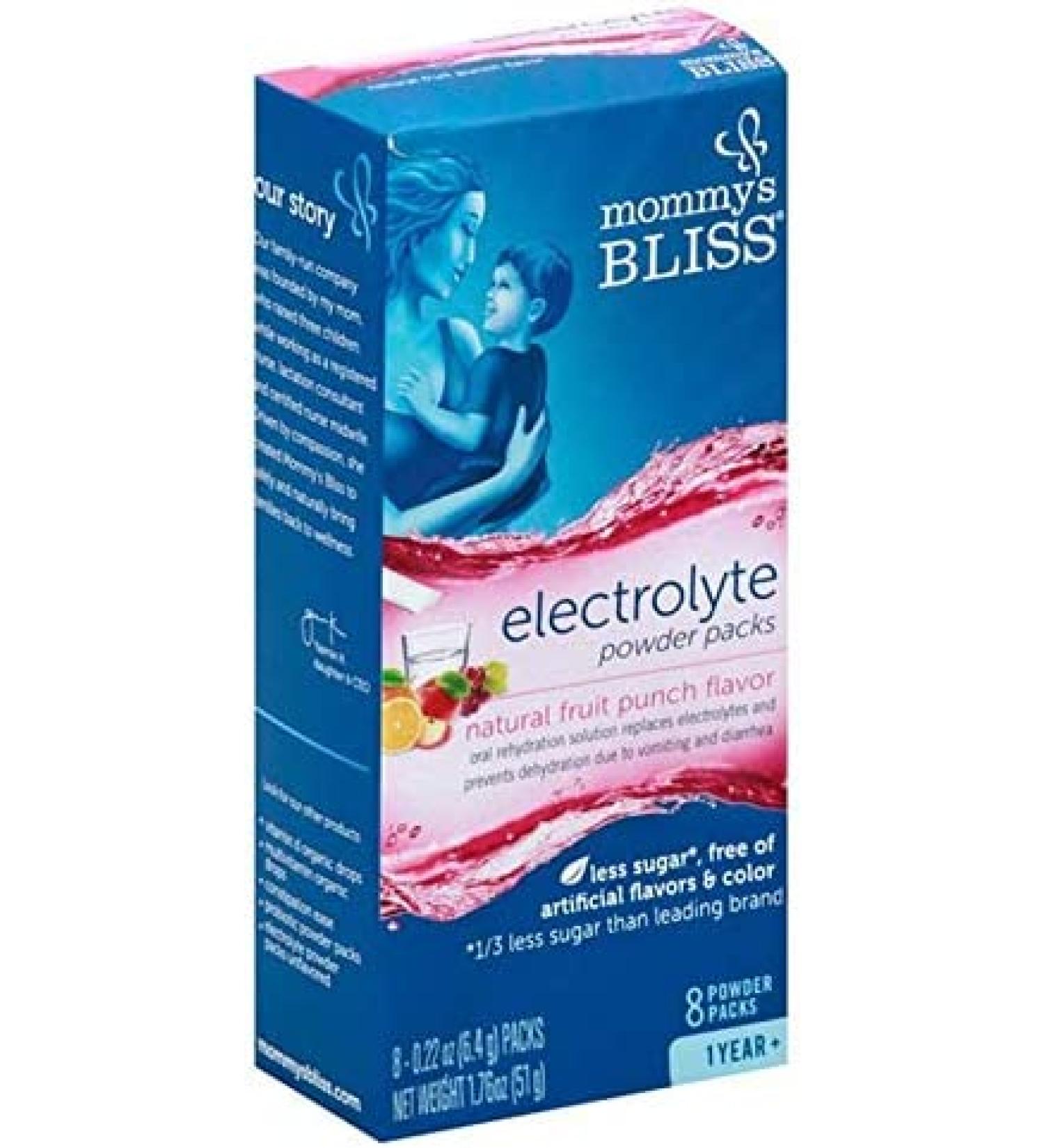 Mommy's Bliss Electrolyte Powder Packs - Natural Fruit Punch Flavor - 1.76 oz - Buy Online on GoSupps.com