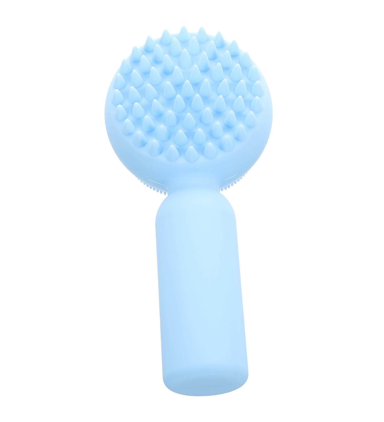 DRESSOOS Silicone Face Brush Silicone Facial Scrubber Exfoliating Face Scrubber Face Scrub Brush Face Exfoliator Face Exfoliating Brush Face Washing Brush Skincare Brush Silicone Scrubber 11x5cm Sky-blue - Buy Online on GoSupps.com