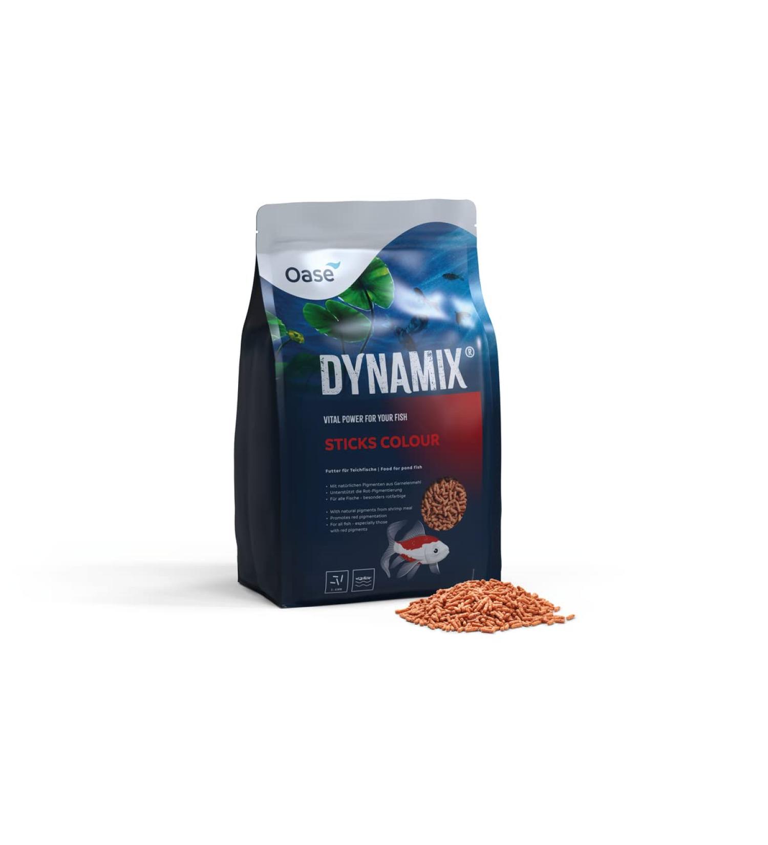 OASE Dynamix Sticks Colour 8 L Fish Food Pond Fish Food Intense Shine and Colour in Red Fish Regular Growth - Buy Online on GoSupps.com