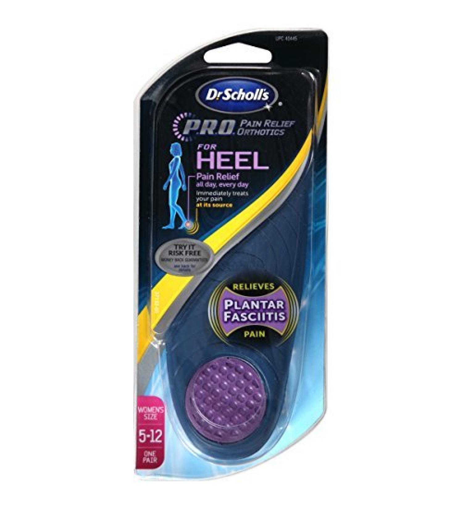 Dr Scholl's Pro Pain Relief Orthotics for Heel Women's(5-12) (Pack of 2)