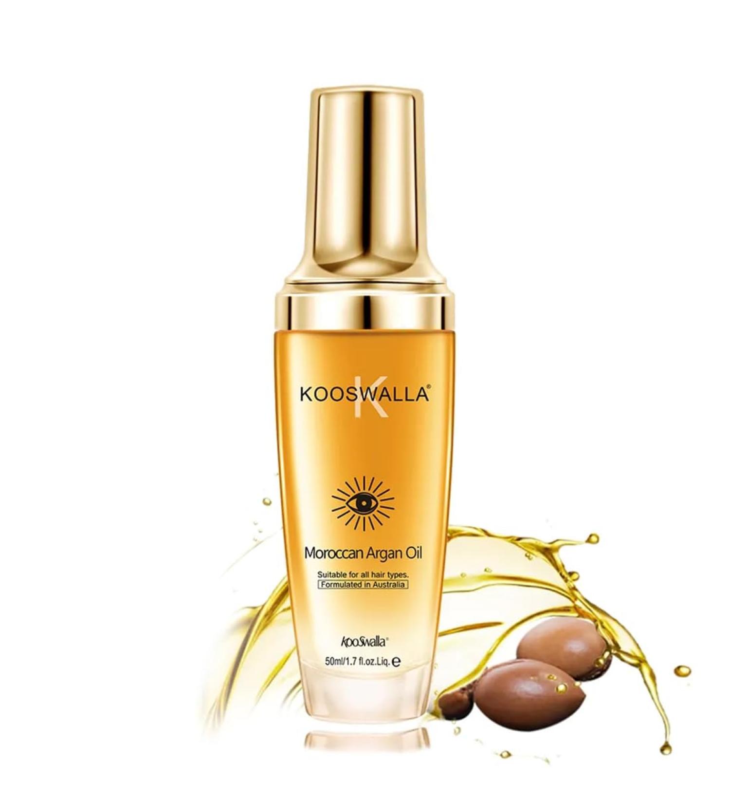 KoosWalla SVADiA Moroccan Argan Oil Serum 100ml Restore and Revitalize AntiFrizz Moisturizing Vegan & Cruelty Free - Buy Online on GoSupps.com