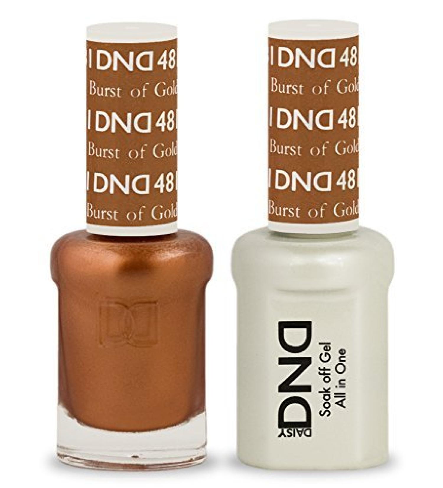 DND Soak Off Gel Polish Dual Matching Color Set 481  Burst of Gold by DND Duo Gel