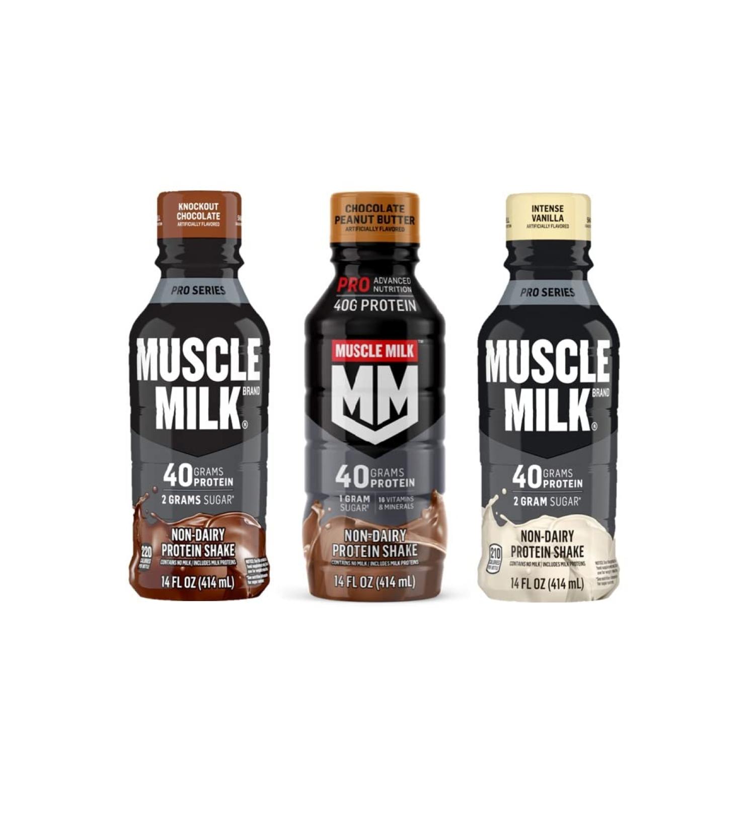 Muscle Milk Pro Series Protein Shake Multi Flavor Variety Pack 40g Protein 14 Fl Oz (3 Flavor Variety Pack of 24) - Buy Online on GoSupps.com