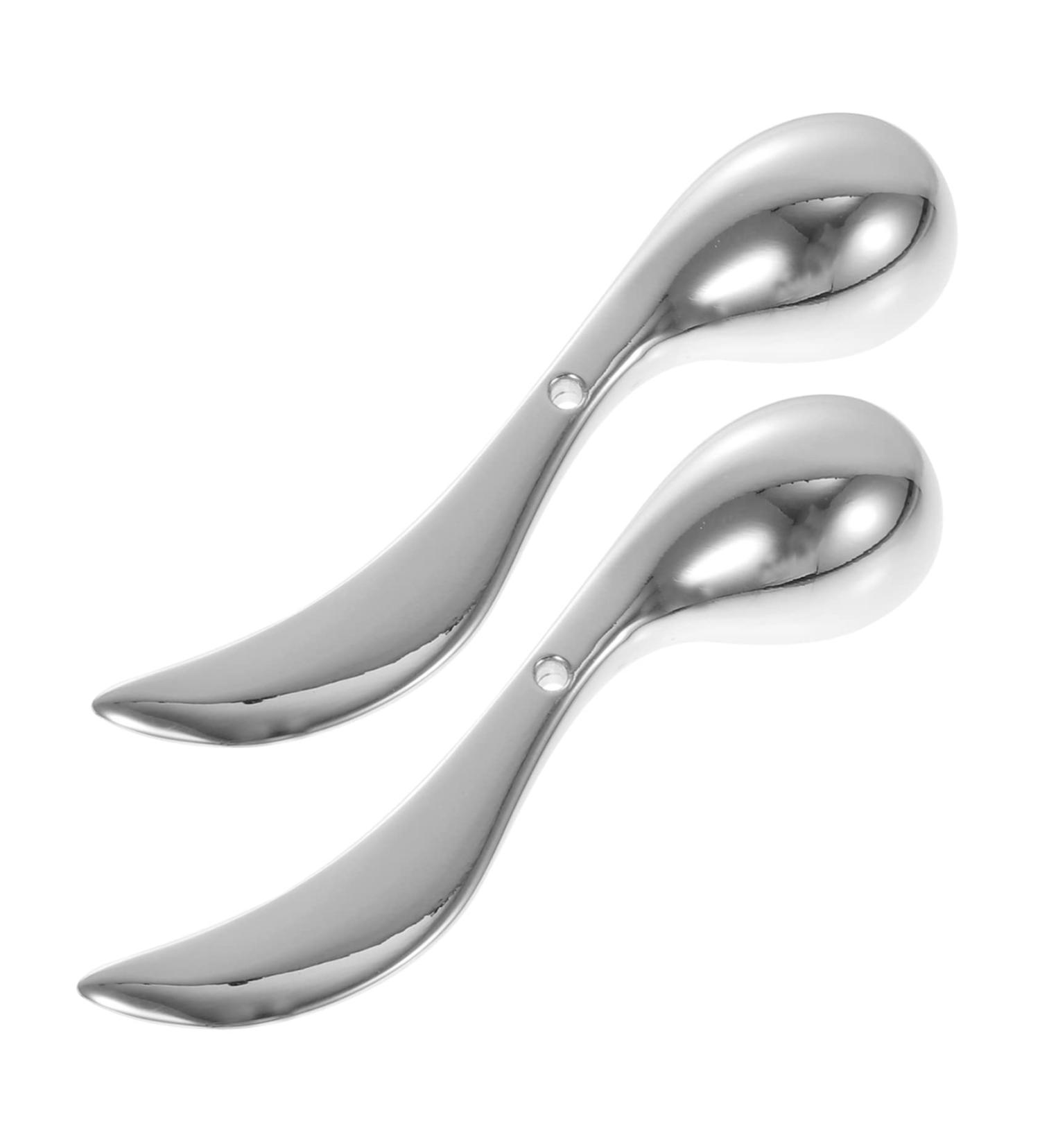 SHERCHPRY 2 Pieces Zinc Alloy Eye Cream Massage Rods Care Promote Blood Circulation Easy to Use for Beauty Relaxation Silver - Buy Online on GoSupps.com