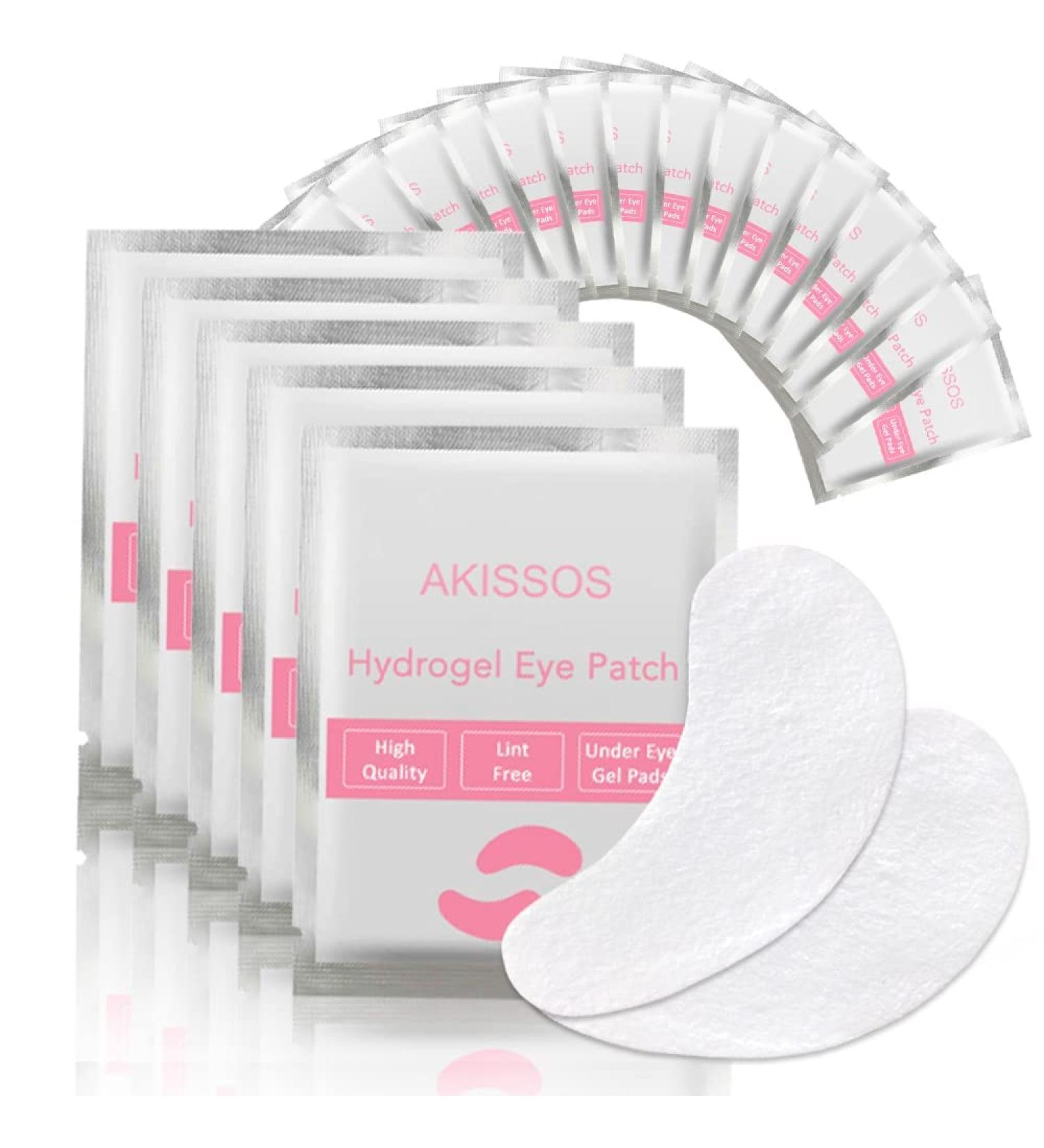 100 Akissos Under Eye Pads - Lint Free Gel Eyelash Extension Supplies for Professional Lash Lift, Tint, and Guard - Hypoallergenic DIY Beauty Tool (Pack of 1) - Buy Online on GoSupps.com