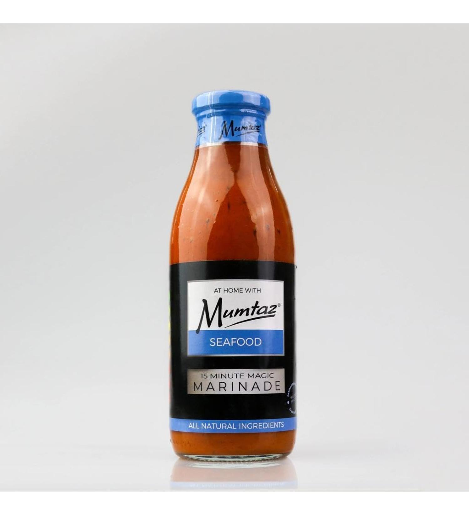 Mumtaz SEAFOOD Marinade Sauce 500g 15 Minute Magic Marinade Medium Spiced BBQ-Grill-Roast-Stir or Air fry All Natural Ingredients Gluten Free Vegan Friendly. - Buy Online on GoSupps.com