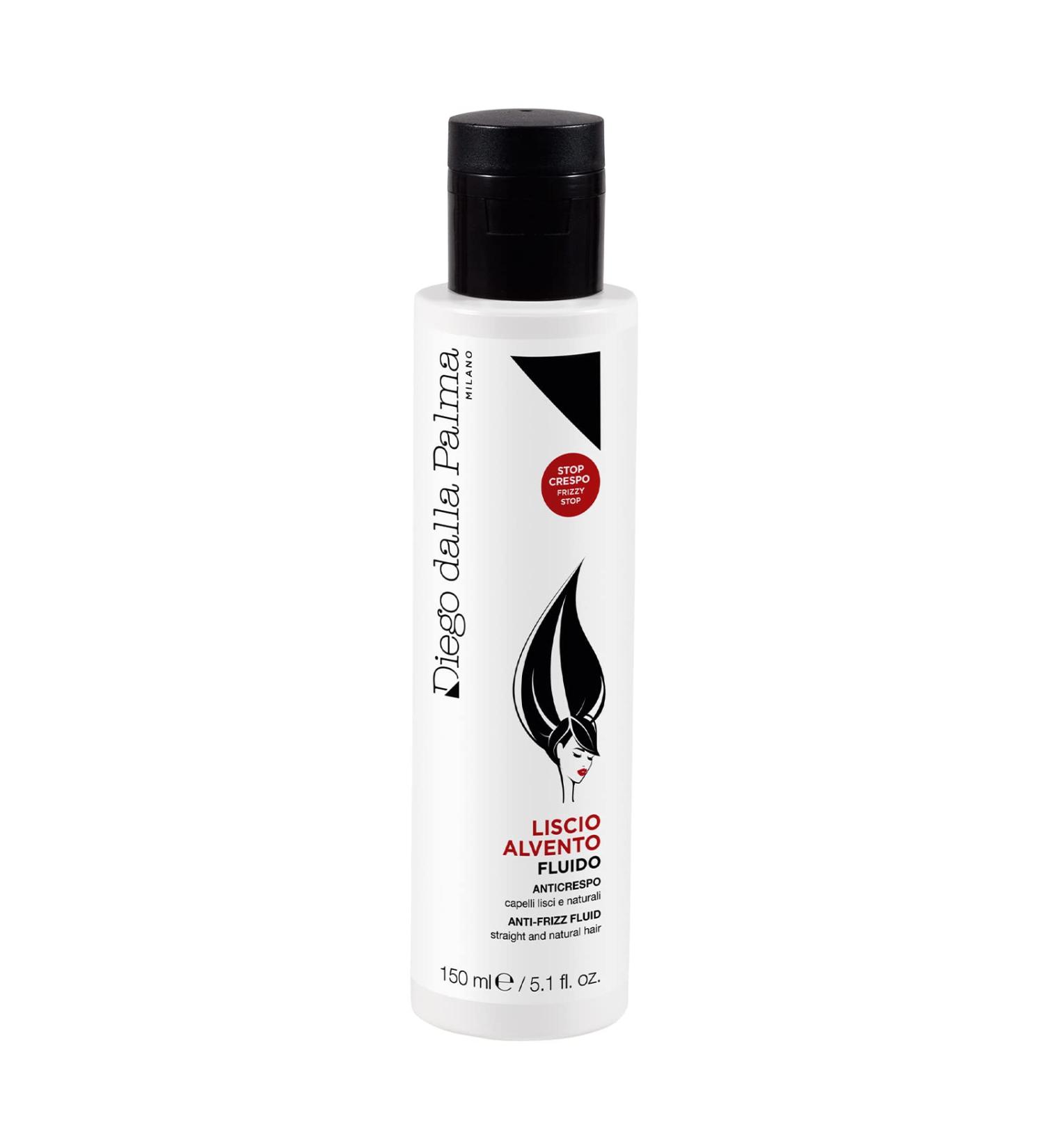 Diego dalla Palma Anti-Frizz Fluid - Hair Treatment - Eliminates Frizz From All Hair Types - Leaves Hair Straight Flowing Soft And Shiny - Protects Against Free Radicals - 5.1 Oz