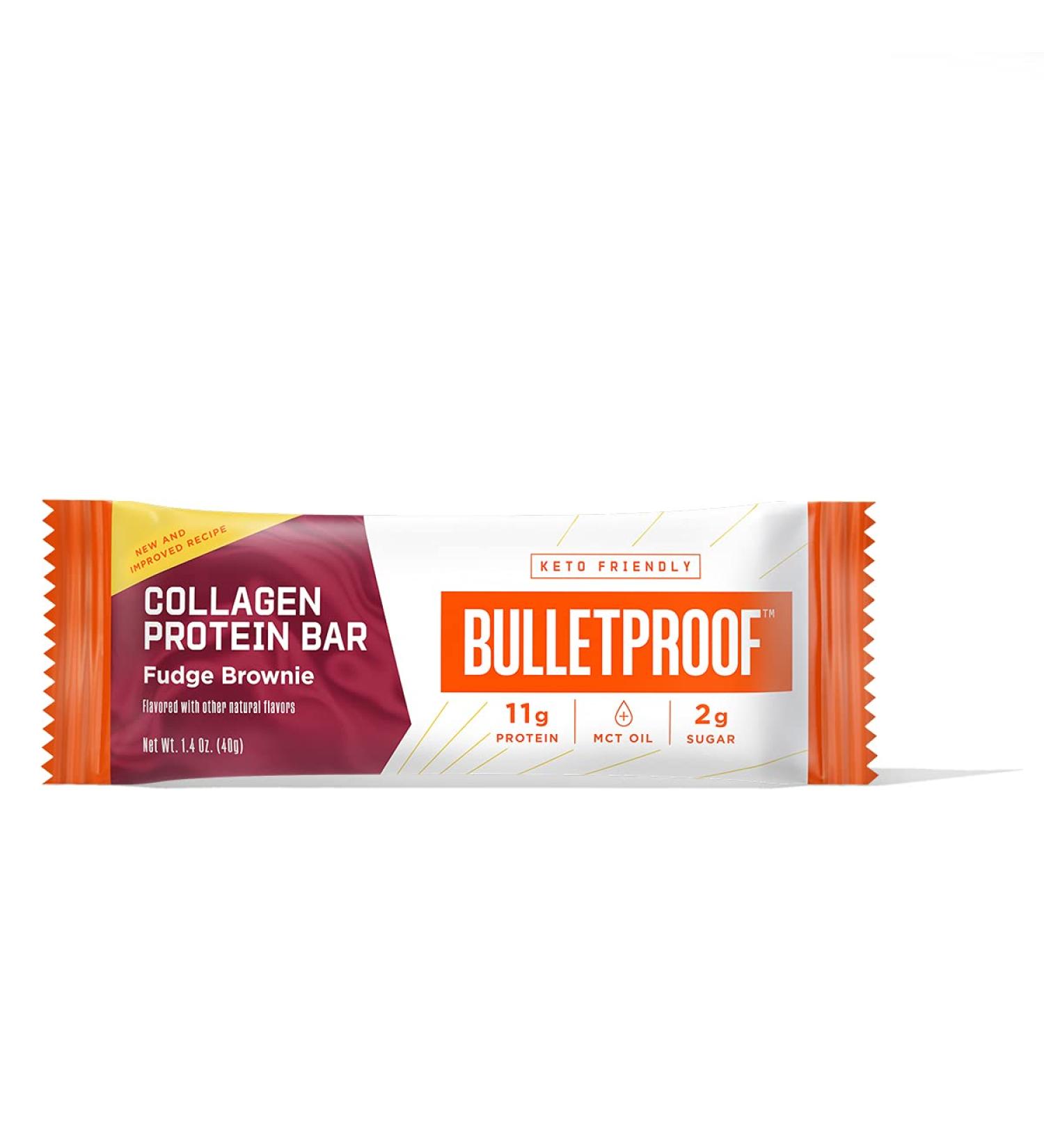 BULLETPROOF Chocolate Collagen Protein Bar 1.58 OZ Fudge Brownie - Buy Online on GoSupps.com