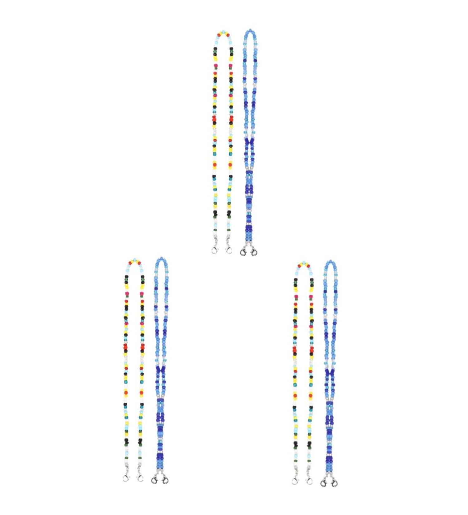 Doitool 6-Piece Pearl Glasses Mask Chain & Ear Strap Set - Stylish Extensions & Accessories for Face Covers - Buy Online on GoSupps.com