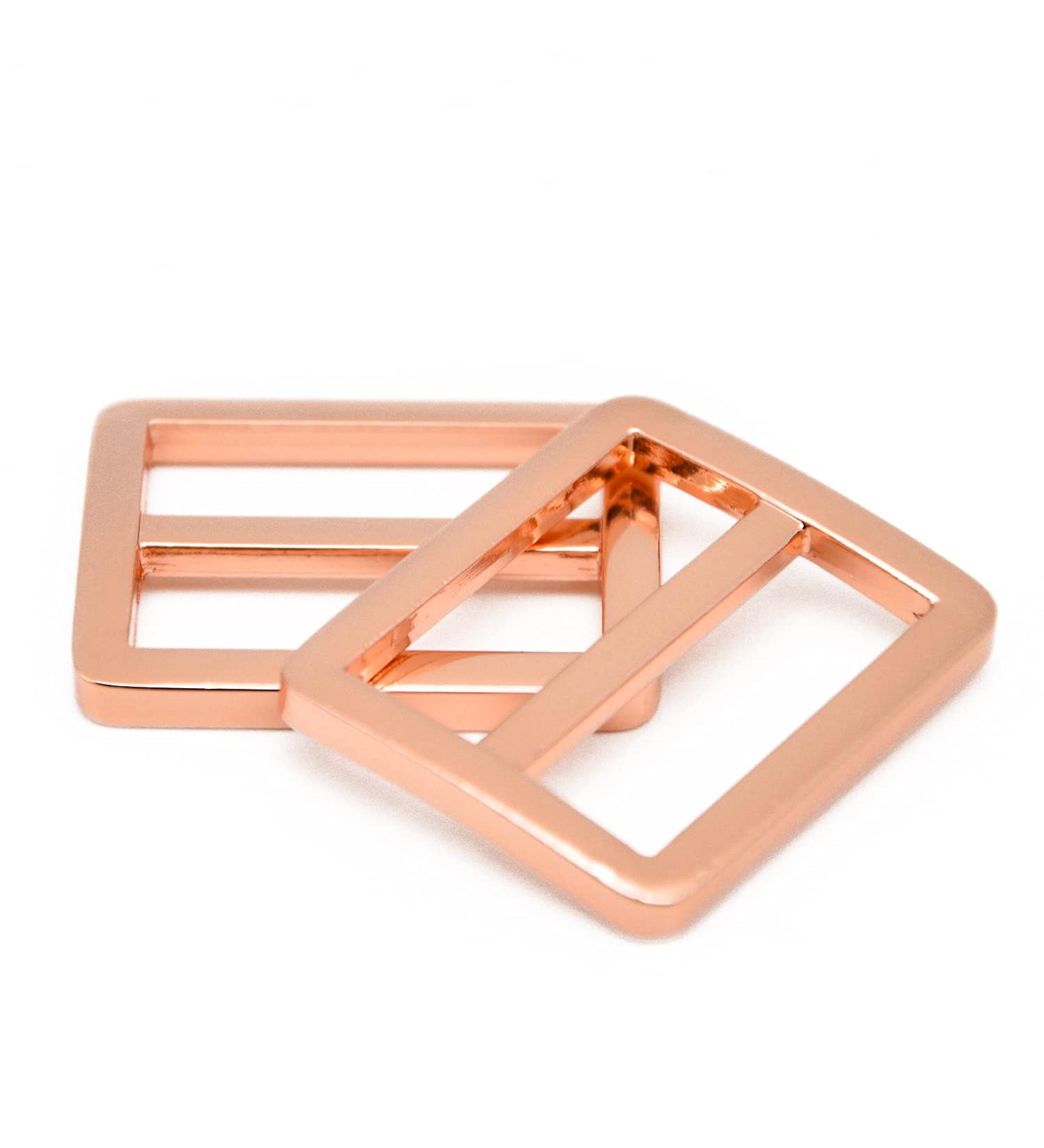10pcs Metal Slide Tri-Glide Buckle Webbing Strap - Rose Gold 1 inch | Adjustable Fasteners for DIY Bags & Belts - Buy Online on GoSupps.com