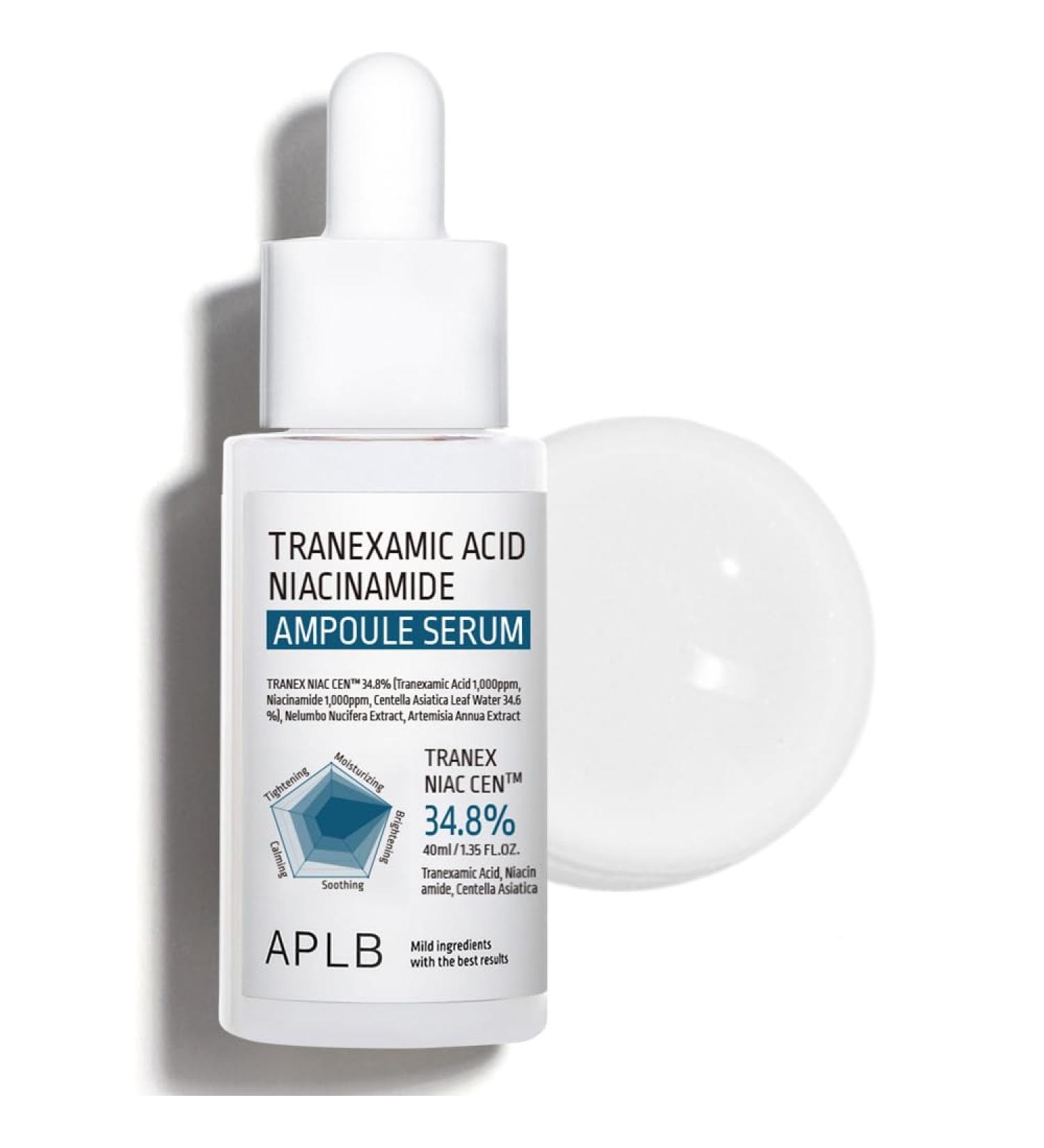 APLB Tranexamic Acid Niacinamide Ampoule Serum | TRANEX NIAC CEN 34.8% - Korean Skincare for Blemish Care & Dark Spot Treatment | 1.35 FL.OZ - Buy Online on GoSupps.com