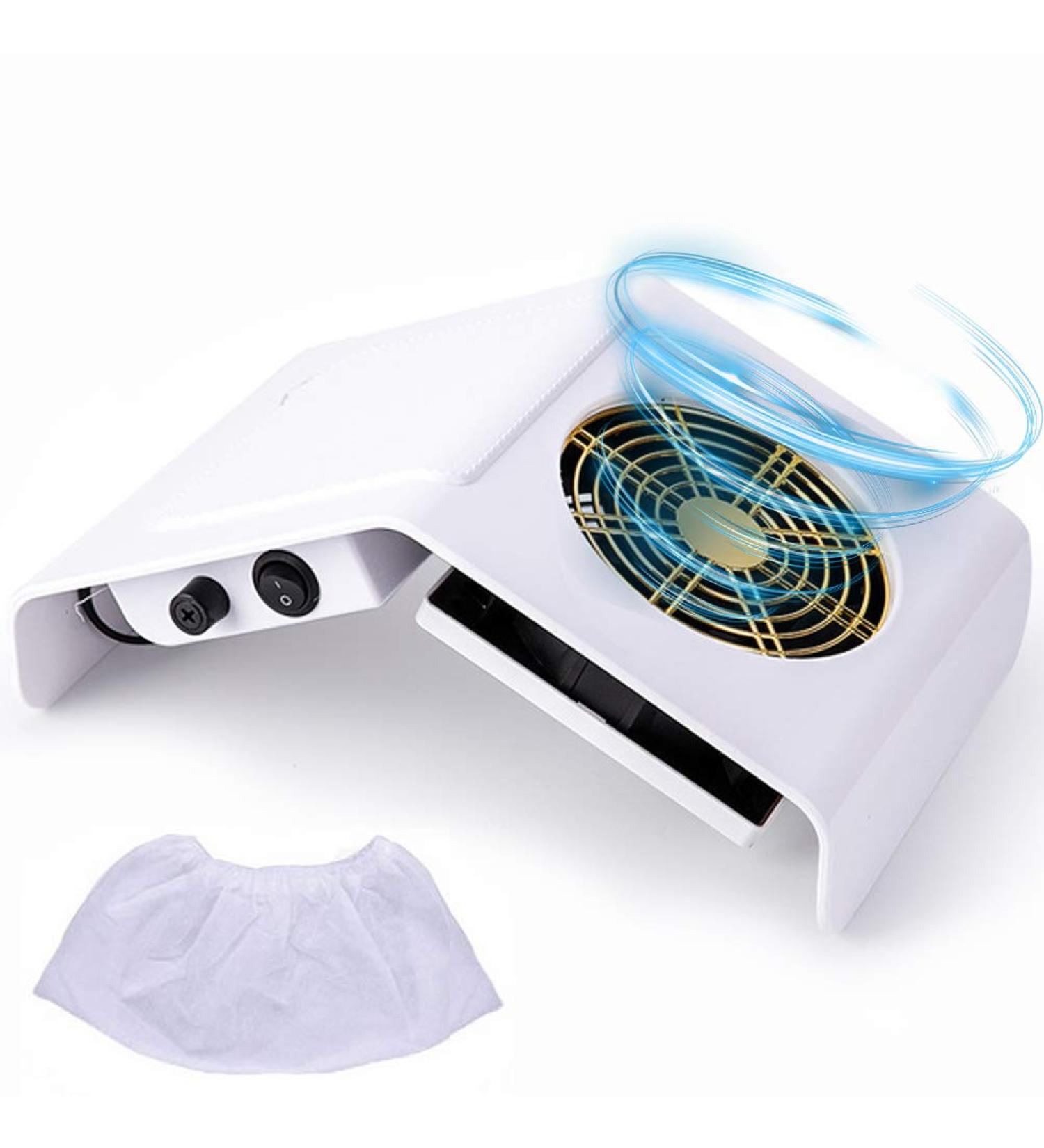 Nails Vacuum Dust Collector 40W - Powerful Nail Cleaner for Acrylic and Gel Nails - Salon Quality Nail Dust Extractor - White - Buy Online on GoSupps.com