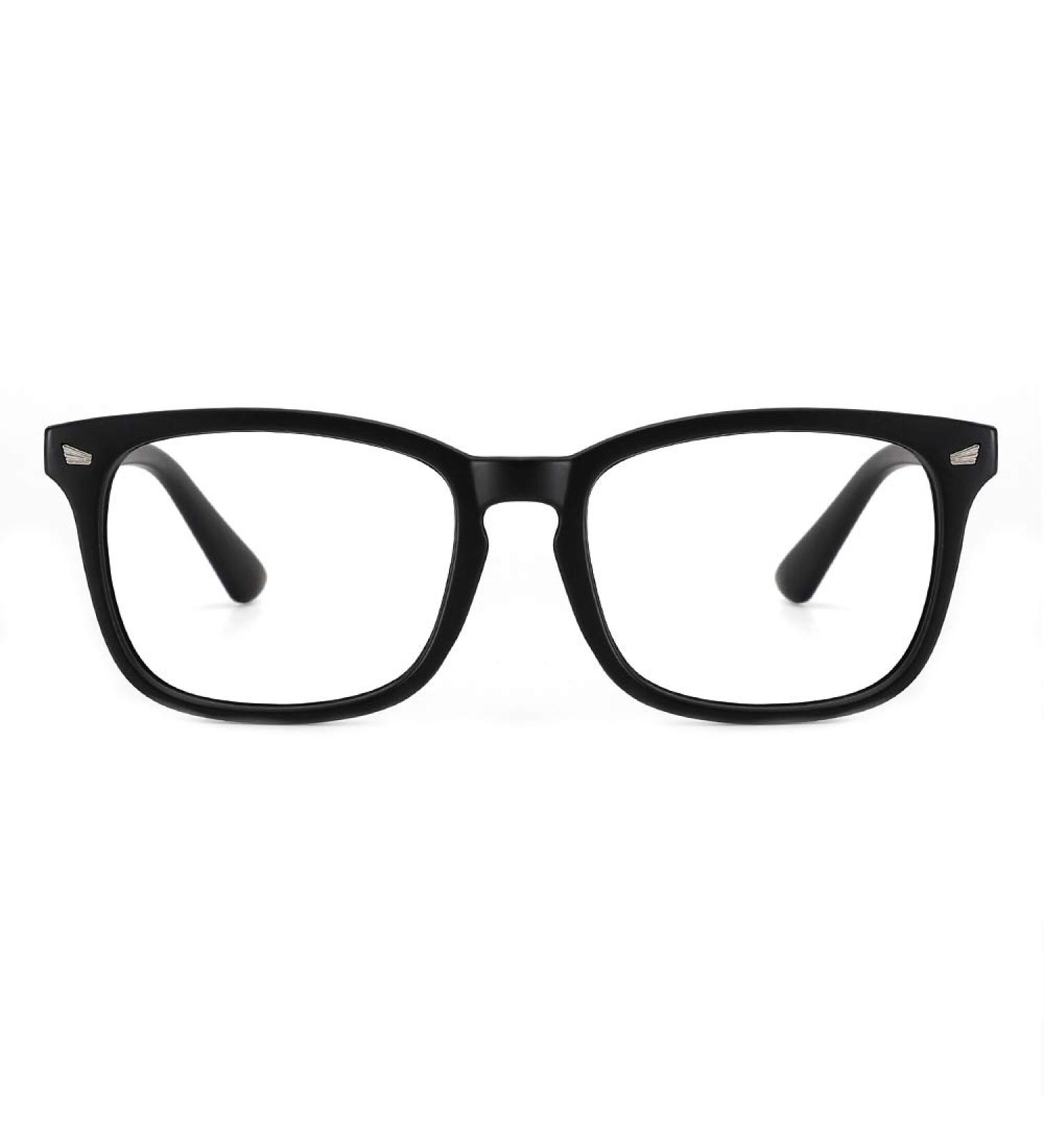 Cyxus Blue Light Blocking Glasses - Matte Black Square UV Filter Eyeglasses for Men and Women - Anti Eye Strain - Clear Lens - Buy Online on GoSupps.com