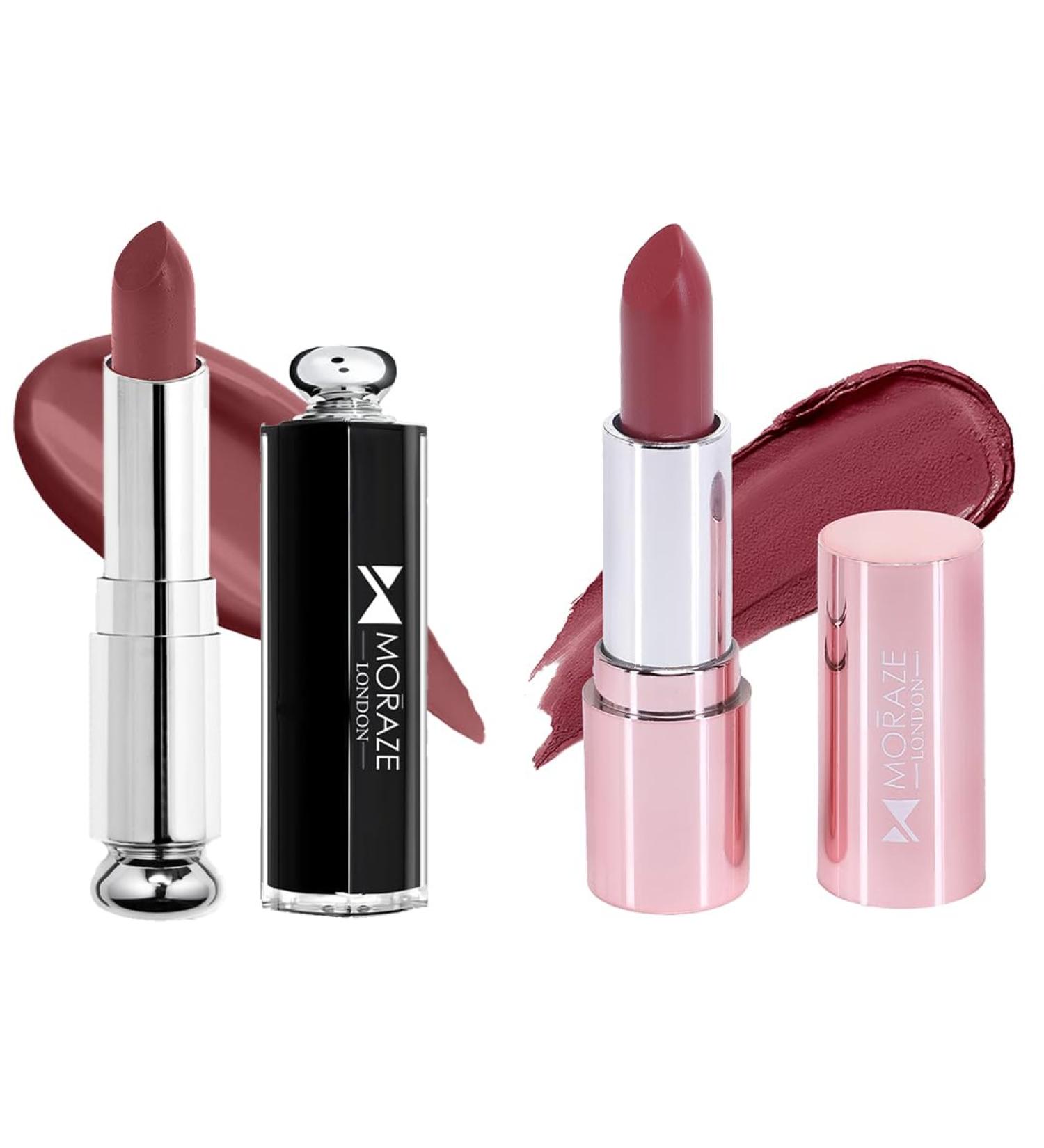 Pack of 2 Creamy Waterproof Lipsticks - Long-Lasting Naked & Last Shades for All Skin Tones | International Shipping Available - Buy Online on GoSupps.com