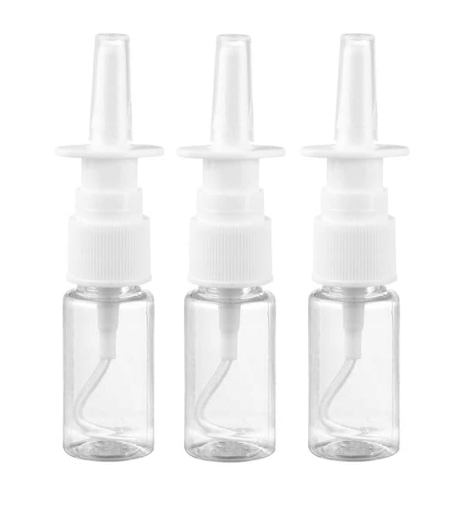 Mebamce 3 x Clear Nasal Spray Bottles - Essential 10ml Saline Container for Rhinitis Care - International Shipping Available - Buy Online on GoSupps.com