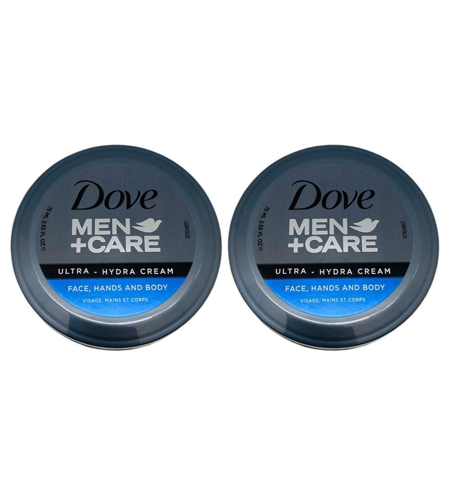 Dove Men+Care Ultra-Hydra Cream - 24 Hour Moisturization - 2.53 Fl Oz (Pack of 2) - Buy Online on GoSupps.com