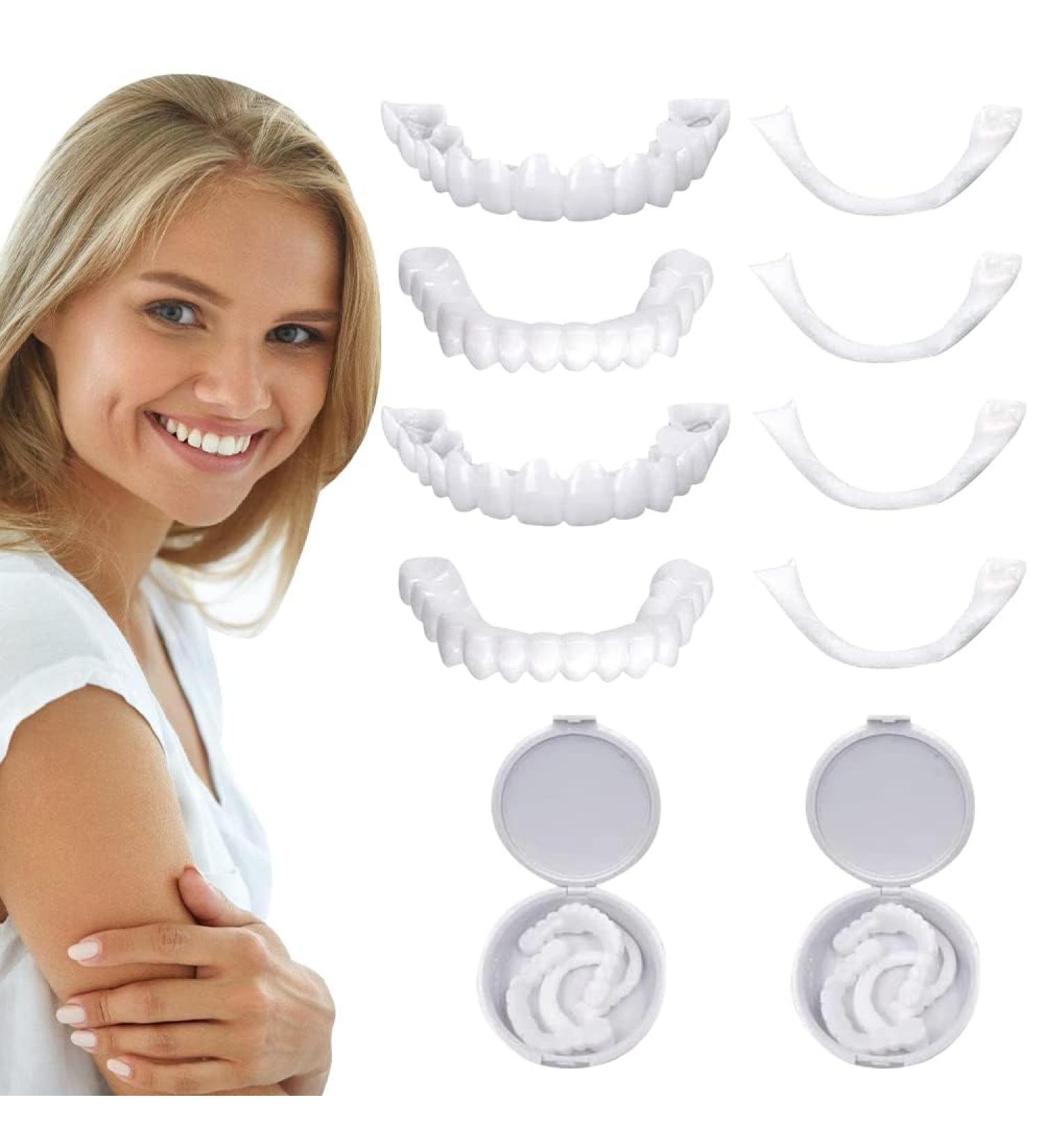 High-Quality Artificial Teeth & Dentures Set - Cosmetic Veneers Dental Prosthesis Lightening Kit + Case & Tweezers - International Shipping Available - Buy Online on GoSupps.com