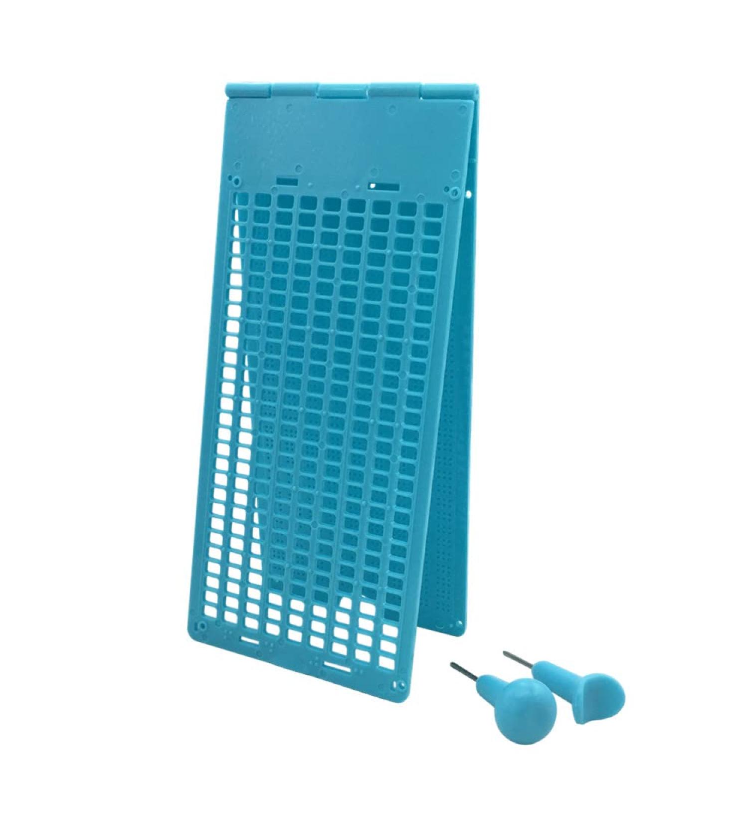 Buy Blue Plastic Braille Board 9x28 with 2 Styluses - International Shipping Available - Buy Online on GoSupps.com