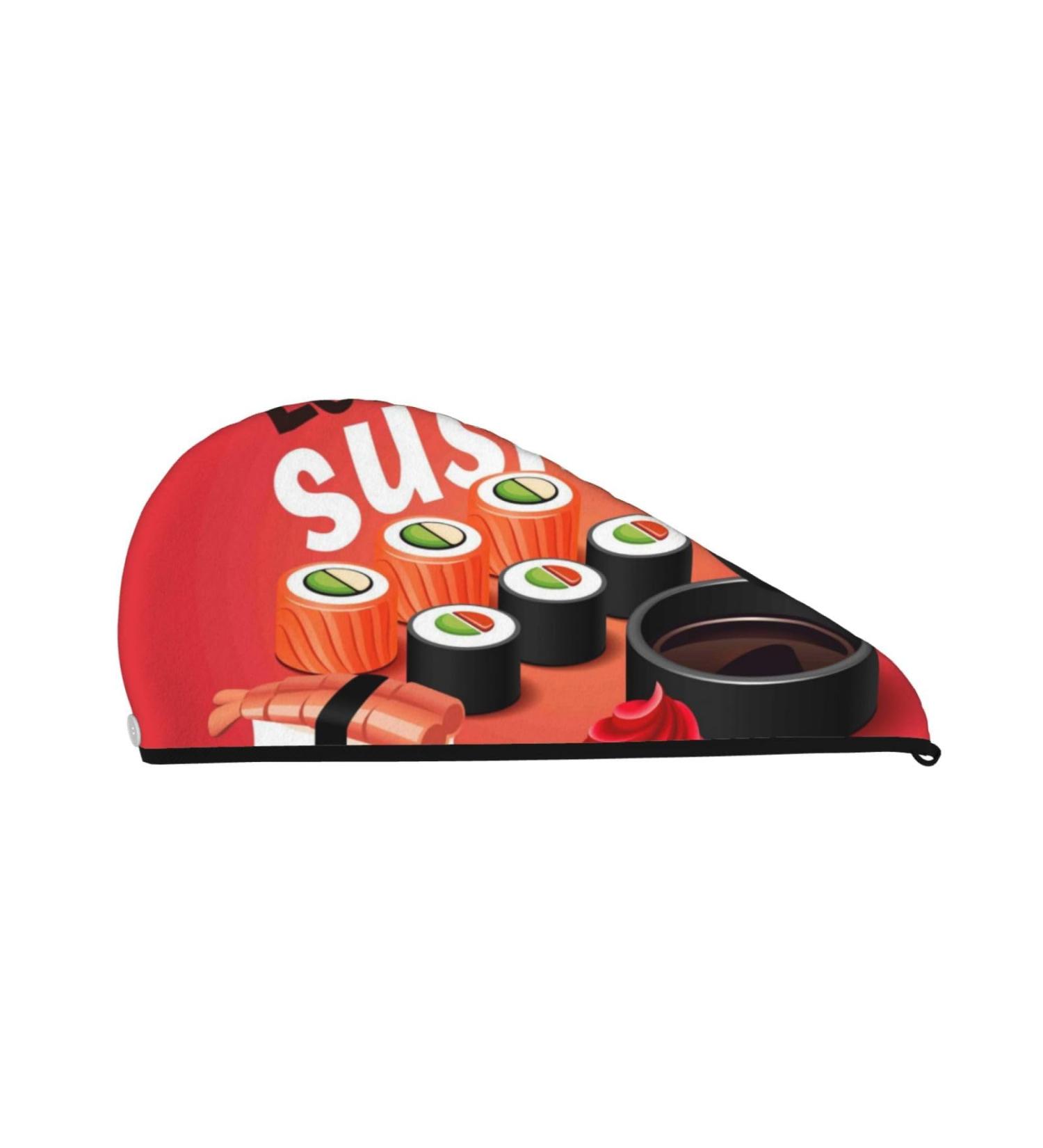 Sushi Microfiber Hair Towel | Soft Super Absorbent Coral Velvet Wrap for All Hair Types - Quick Dry & Lightweight - Buy Online on GoSupps.com