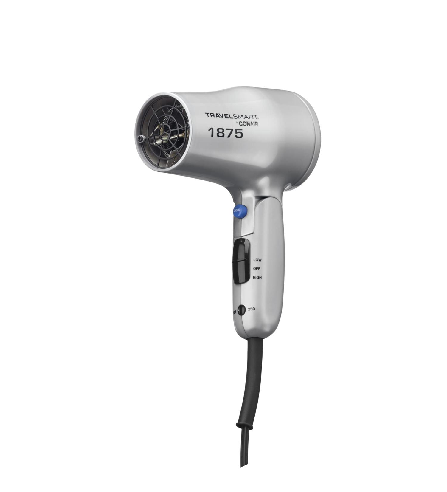 Conair 1875 Watt Compact Dual Voltage Travel Hair Dryer - Grey - Buy Online on GoSupps.com