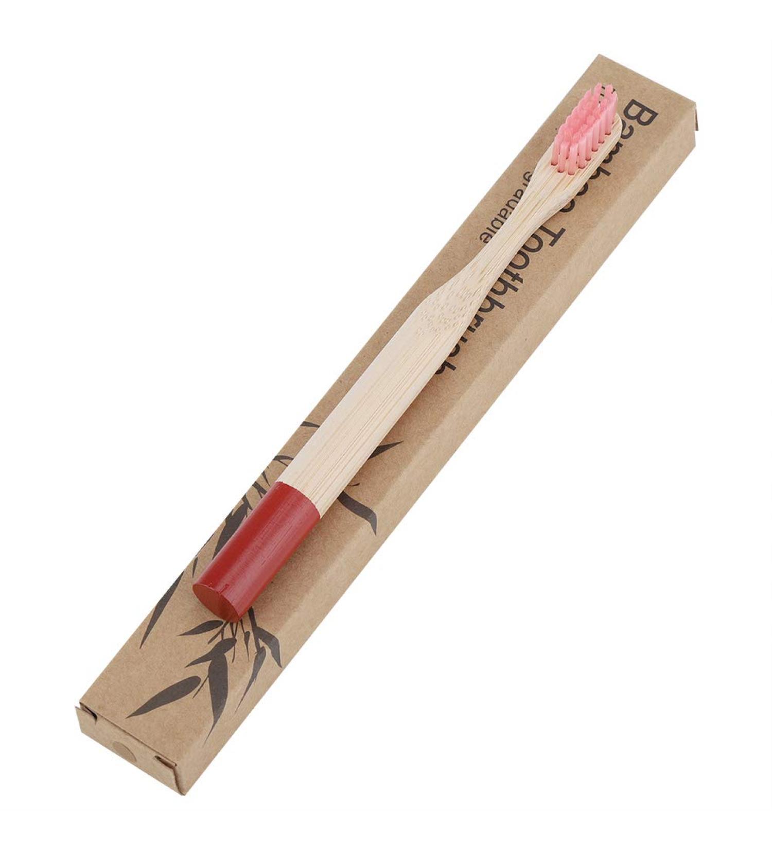 Buy Jerliflyer 6 Colors Kids Bamboo Toothbrush (10 Pack) - Eco-Friendly Soft Bristles Wooden Handle - Red - Buy Online on GoSupps.com