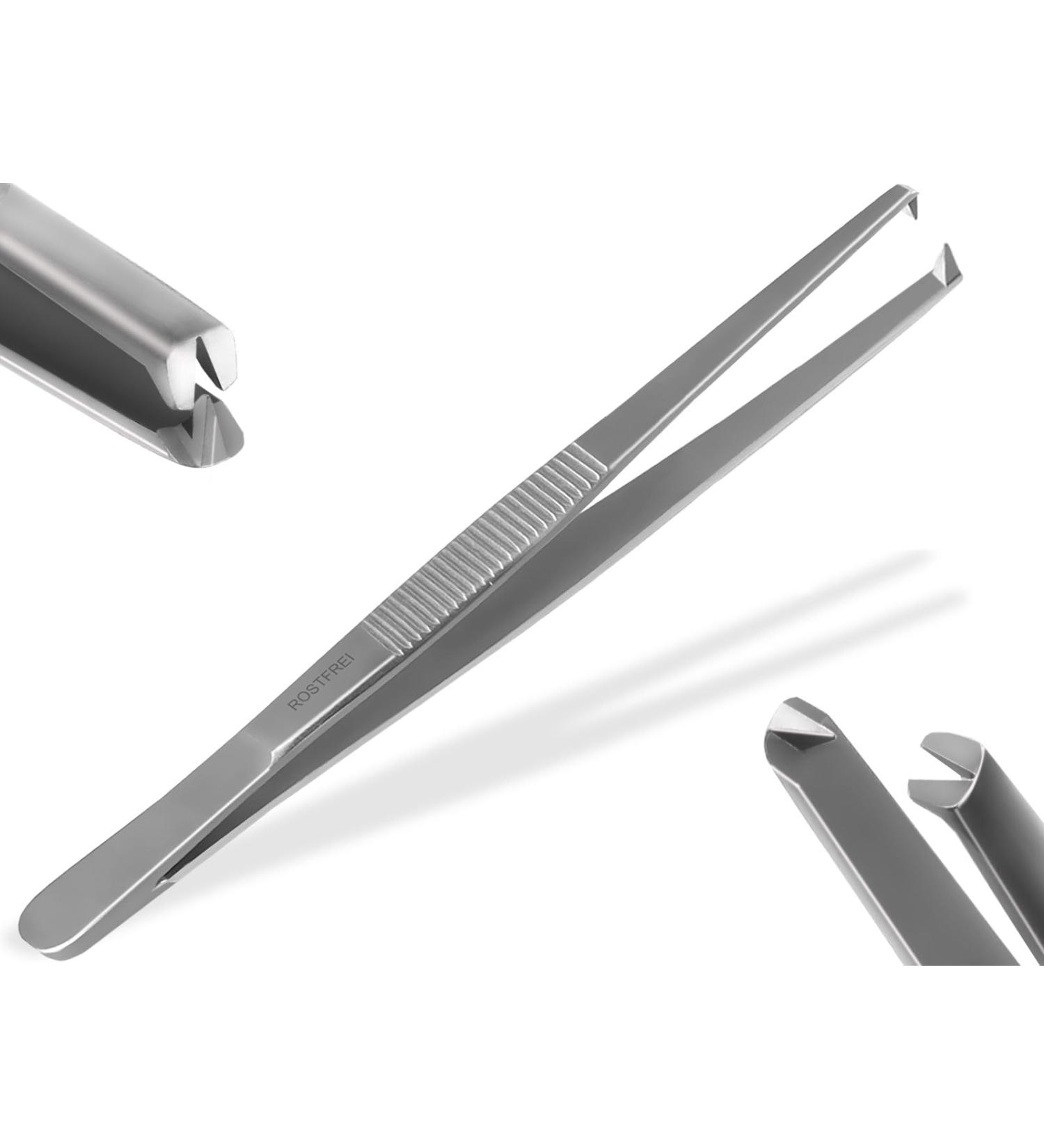 Professional Tweezers Straight 10.5 cm - 60 cm SELECTION with Internal Teeth | NEW 14.5 cm - 1 Pack - International Shipping Available - Buy Online on GoSupps.com