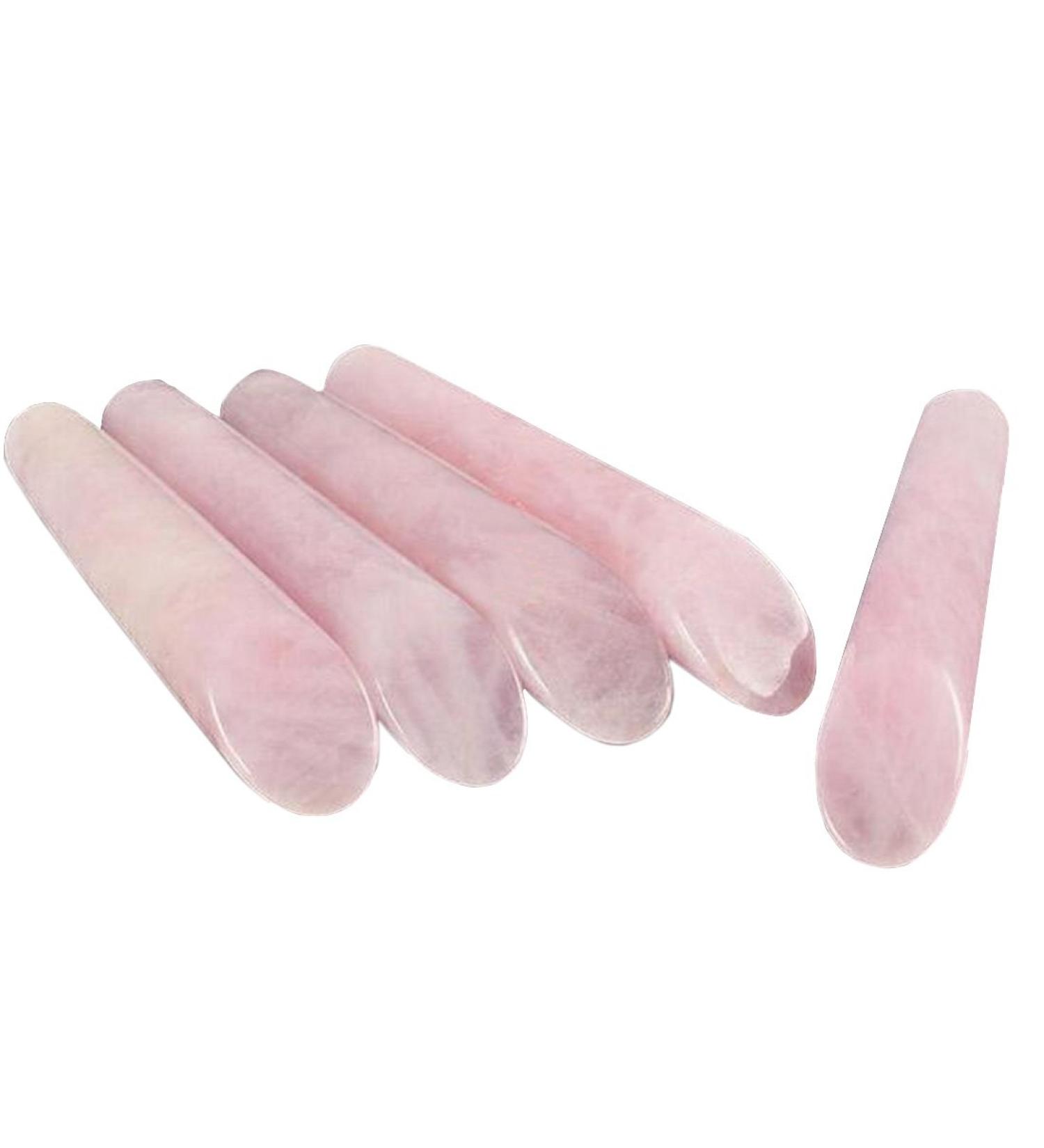 Feng Shui Natural Pink Crystal Jade Oblique Cutting Massage Stick Gua Sha Guasha Scraping Massage Beauty Tool for Facial Skin Rejuvenation Anti-wrinkles Anti-Aging Facelift W3435 - Buy Online on GoSupps.com