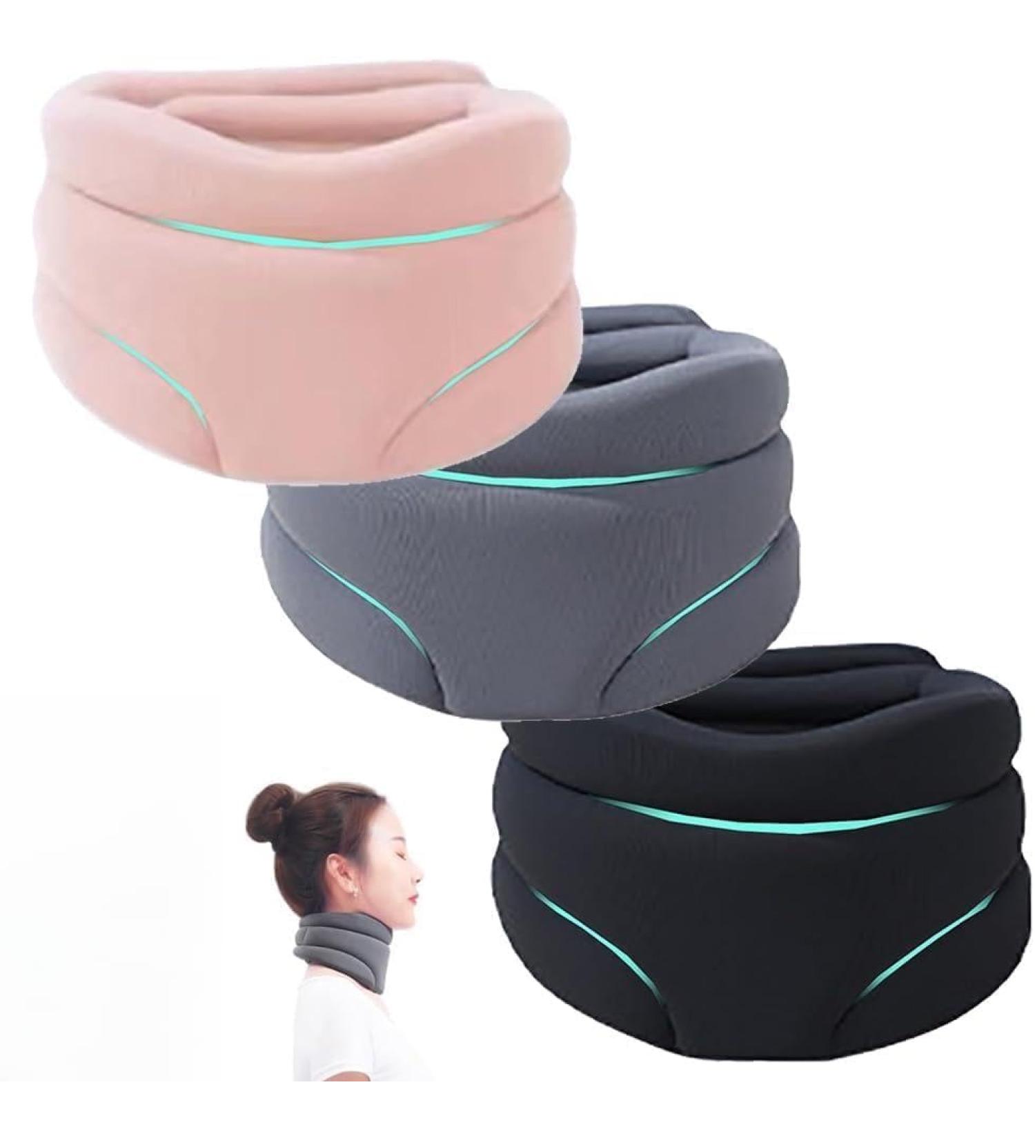 Neck Brace for Sleeping - Cervical Collar Relief Neck Pain and Neck Support Soft Foam Wraps Keep Vertebrae Stable for Relief of Cervical Spine Pressure for Women Men Pink yl-105023(Color:3 Pcs All) - Buy Online on GoSupps.com