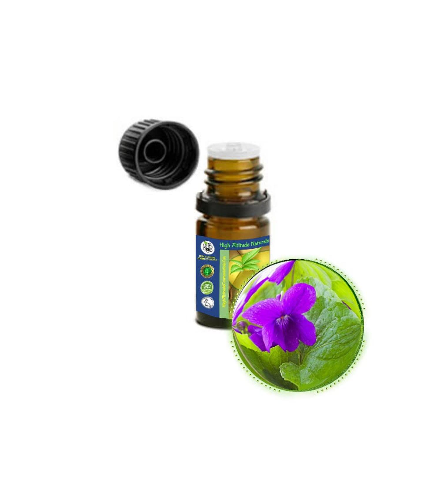 HIGH ALTITUDE NATURALS 5ml (1/6oz) Violet Leaf Absolute Essential Oil (Viola odorata) - 100% Pure Undiluted Uncut