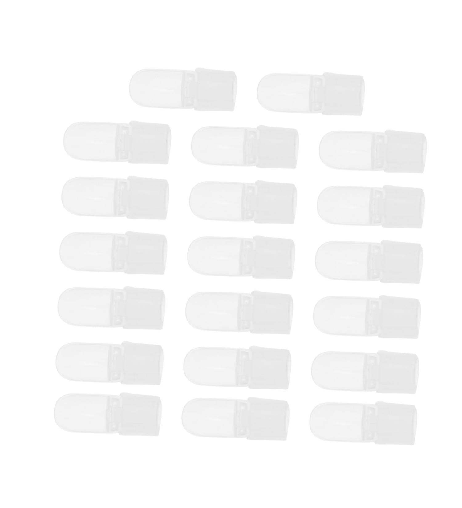 Housoutil 20pcs Nail Case Fingertip Nails Gel Nail Soak off Cap Peel Polish Nail Polish Varnish Tip Nail Monomer Dish Gelt Nail Gel Nail Varnish Protector Plastic Manicure Protective Case - Buy Online on GoSupps.com