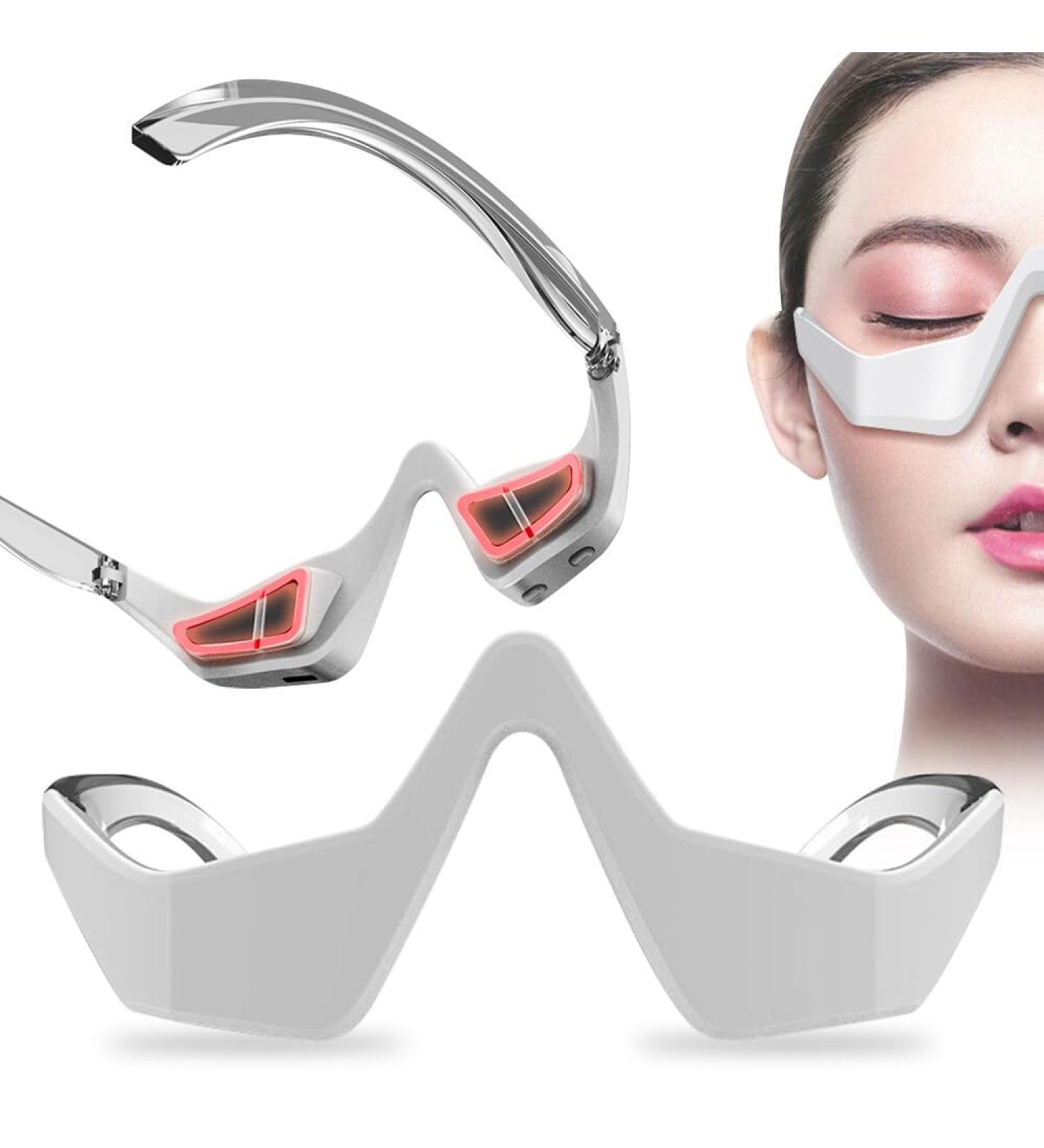 Naveso Eye Massage Device - EMS Eye Massager for Dark Circles Swollen & Dry Eyes Relief - Buy Online on GoSupps.com