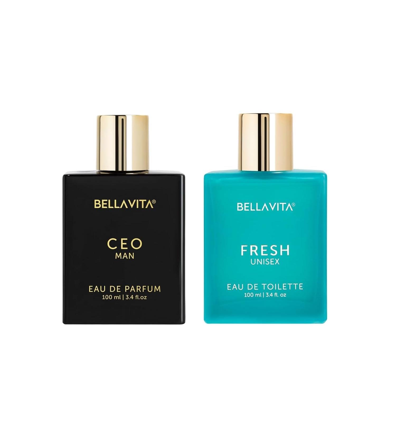 Bloom Beauty Bella Vita Luxury Fresh Eau De Toilette Unisex Perfume with Bergamot & CEO Man Eau De Parfum Perfume for Men with Lemon 100ml - Buy Online on GoSupps.com