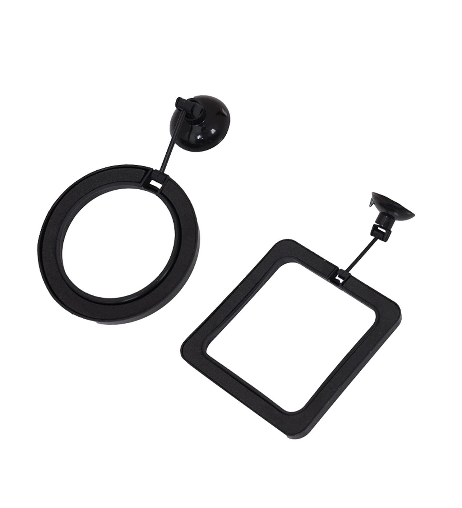 YIUIRUOI 2 Pieces Aquarium and Tank Floating Rings Food Feeders with Suction Cup Fish Food Feeders with Suction Cup (Black) - Buy Online on GoSupps.com
