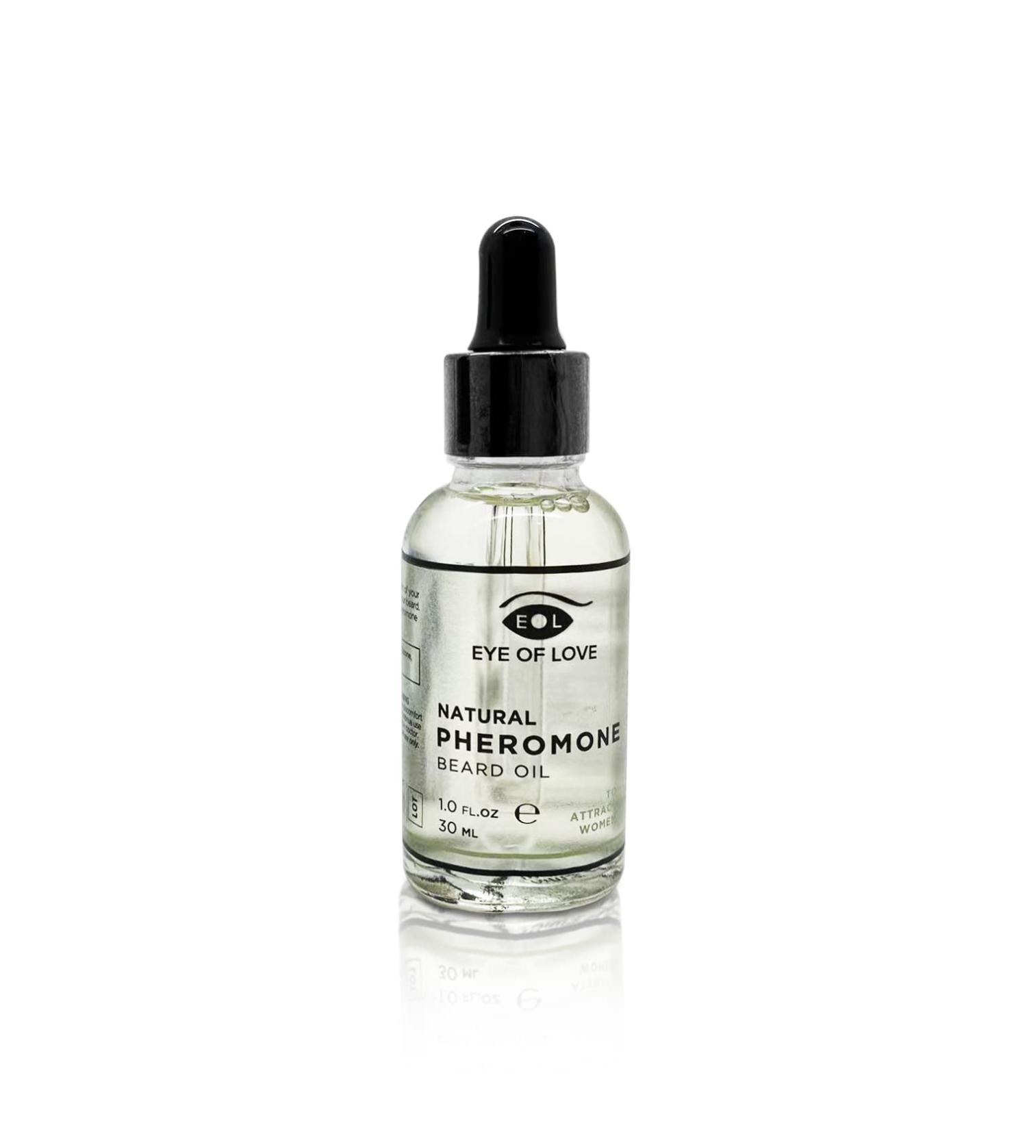Eye of Love natural pheromone BEARD OIL to attract men and women. Enhance your seduction and romance while moistaruzing. 1 Fl Oz