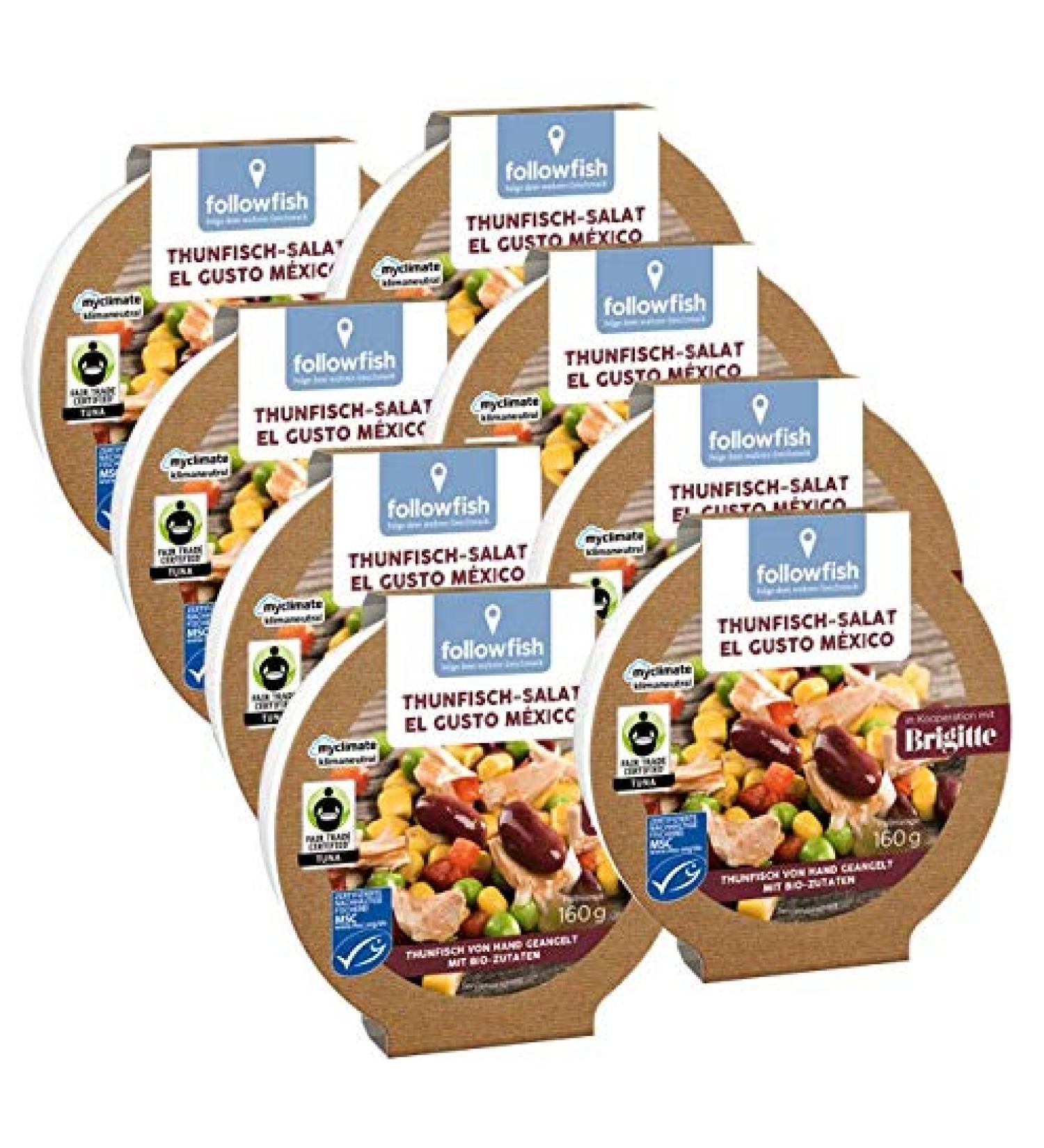 Followfish MSC Fair Trade Tuna Salad Gusto Italiano - Pack of 8 (8 x 160g) | Premium Sustainable Seafood for Global Shipping - Buy Online on GoSupps.com