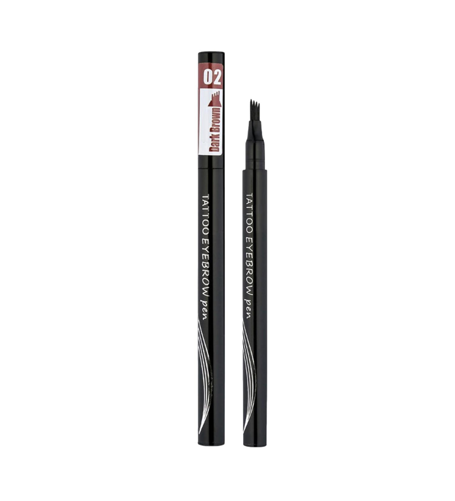 4 Tip Eye Brow Pencils - Multi-Fork Pencils for Realistic Eyebrow Makeup Eyebrow Contouring Supplies for Working Home Traveling Dating Gathering 2#maroon/Dark Brown - Buy Online on GoSupps.com